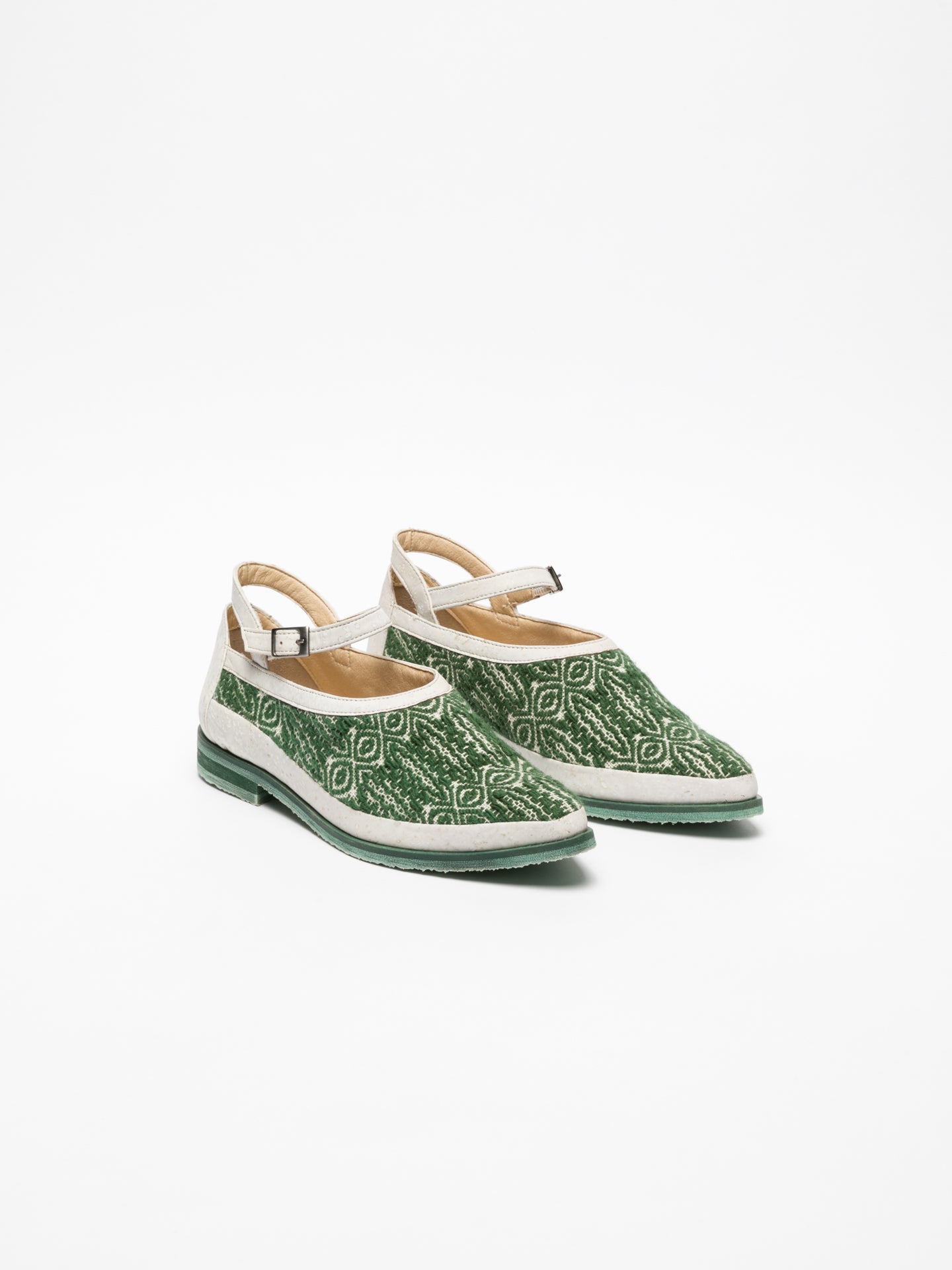 Marita Moreno Green Flat Shoes