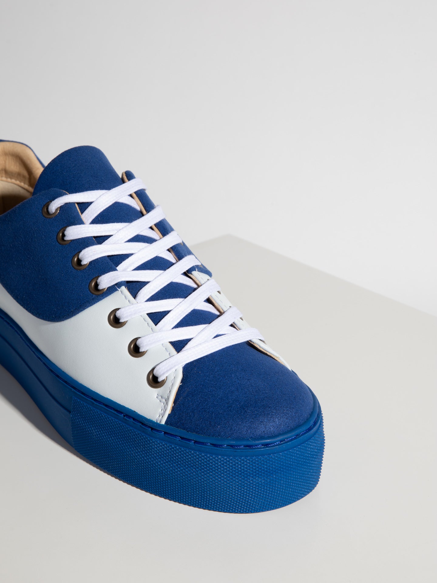 Marita Moreno Blue Lace-up Trainers