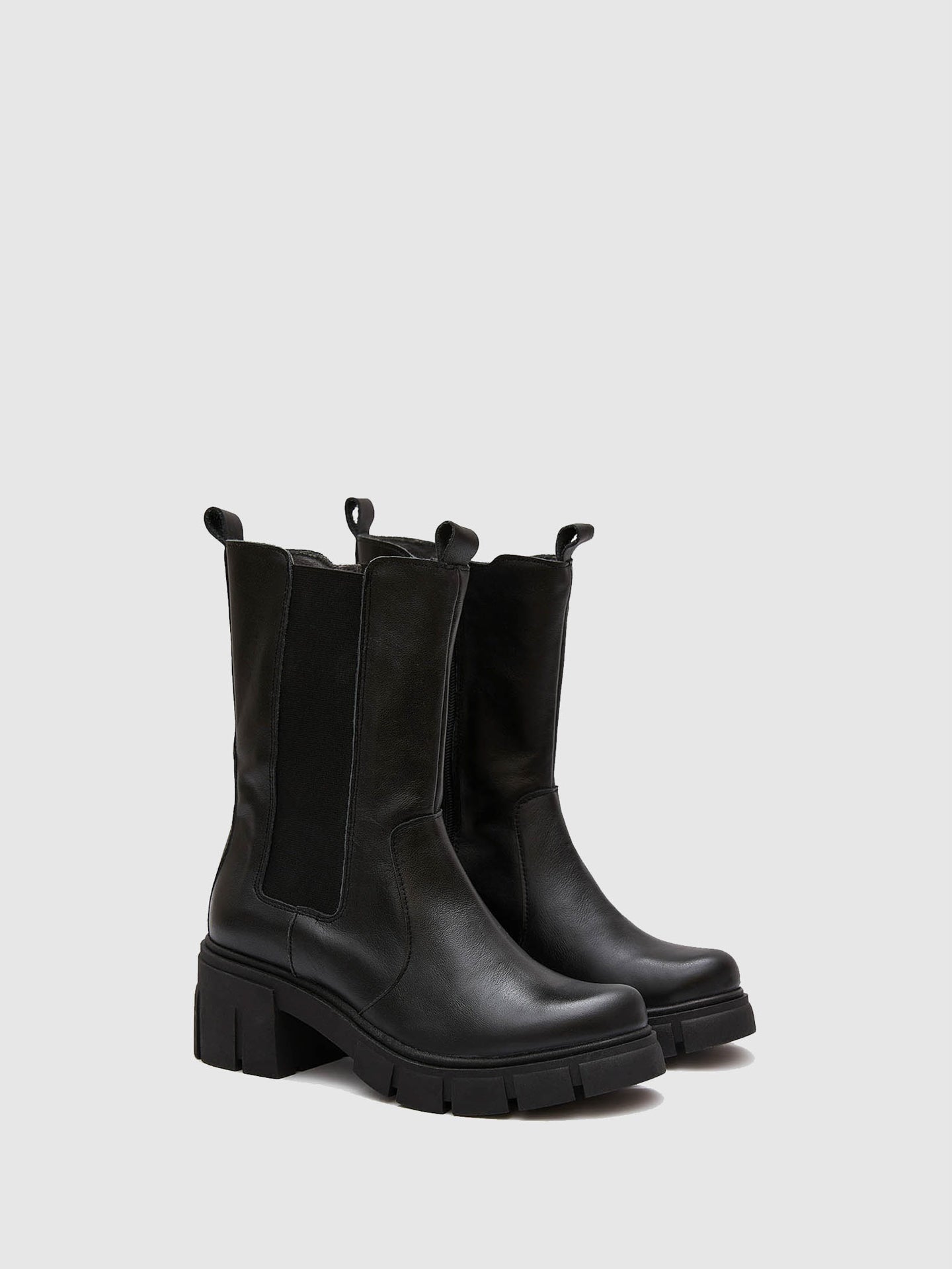 Marila Shoes Black Zip Up Boots