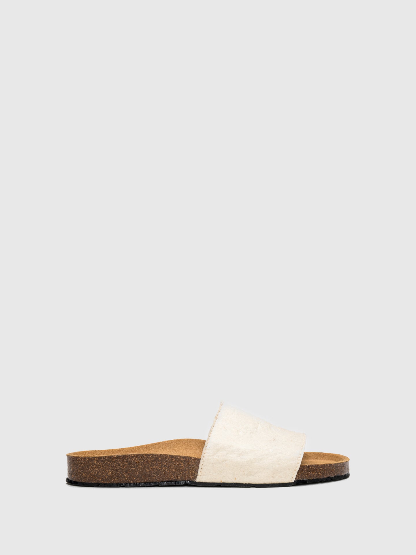 NAE Vegan Shoes White Flat Sandals