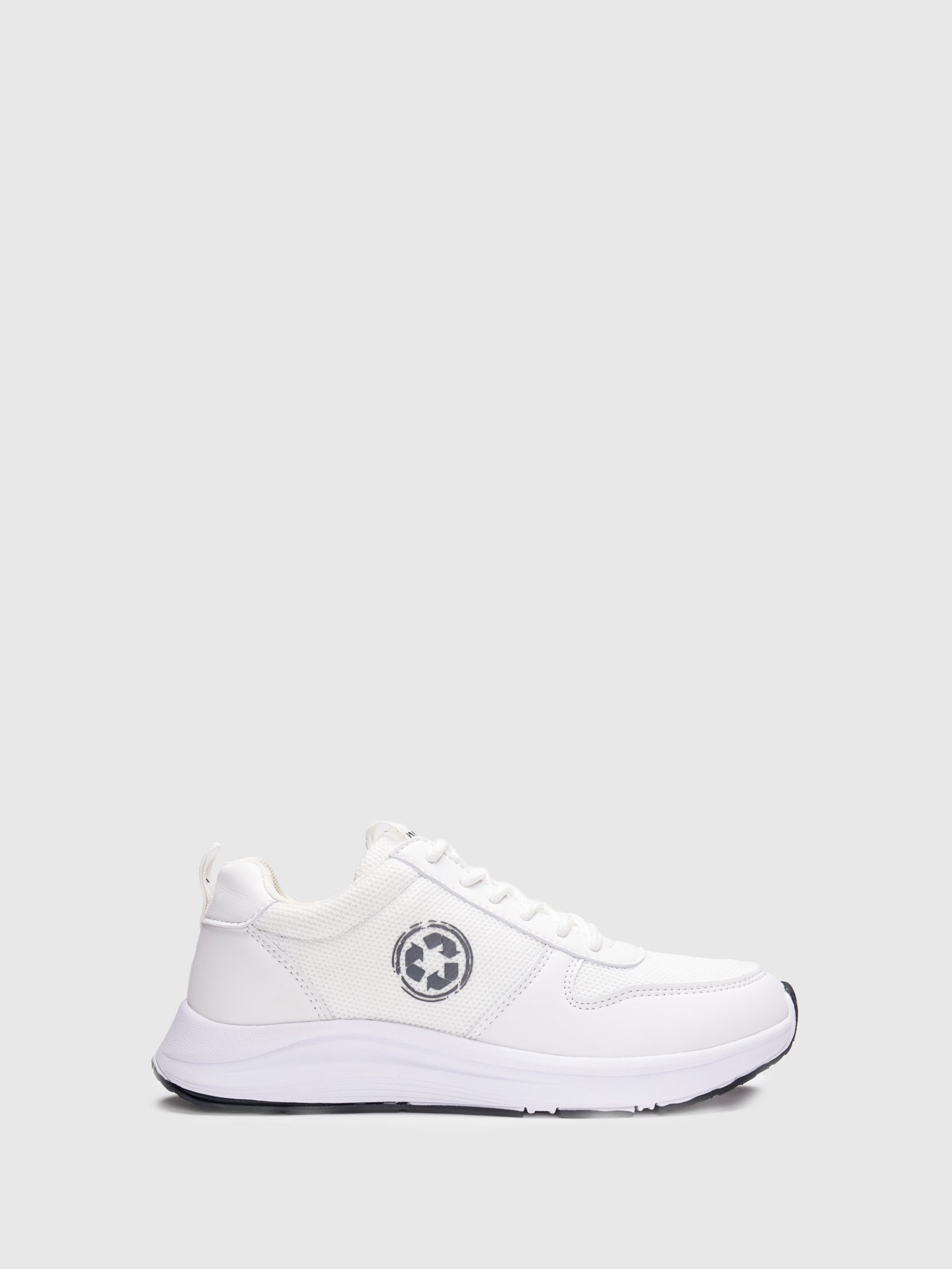 NAE Vegan Shoes White Lace-up Trainers