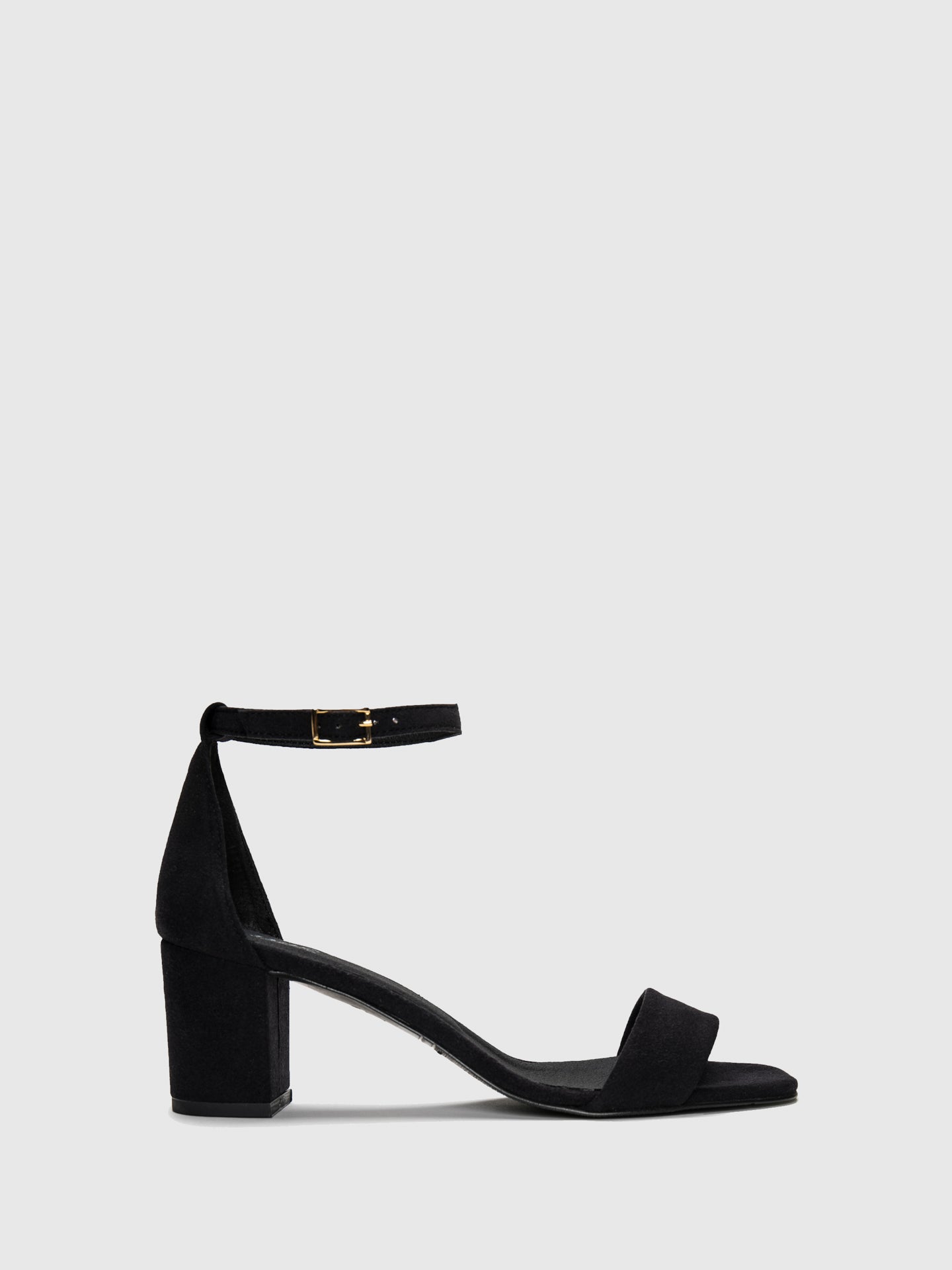 NAE Vegan Shoes Black Square Toe Sandals