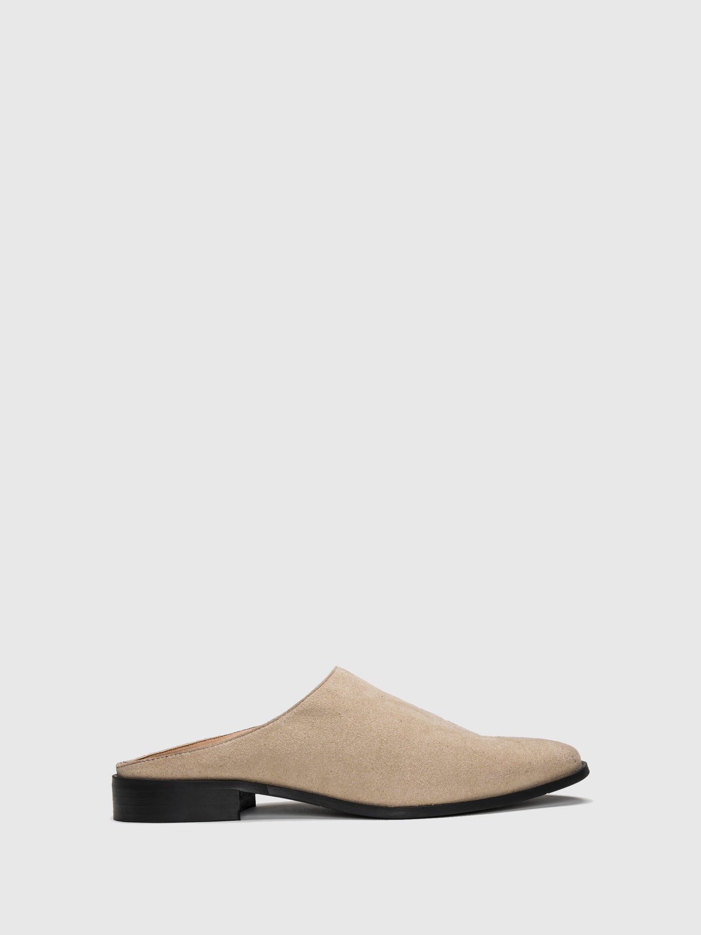 NAE Vegan Shoes Beige Flat Mules