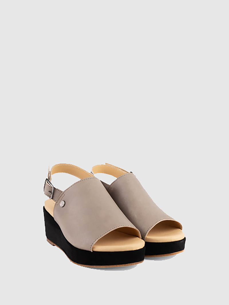 Only2me Gray Wedge Sandals