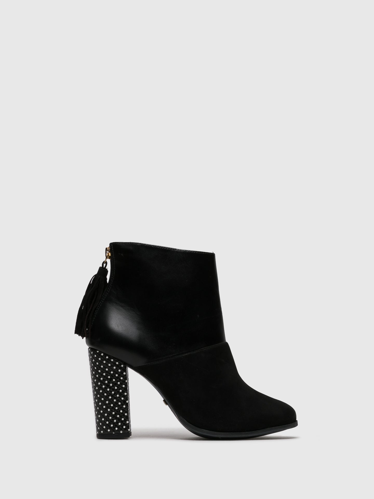 Parodi Passion Black Zip Up Ankle Boots