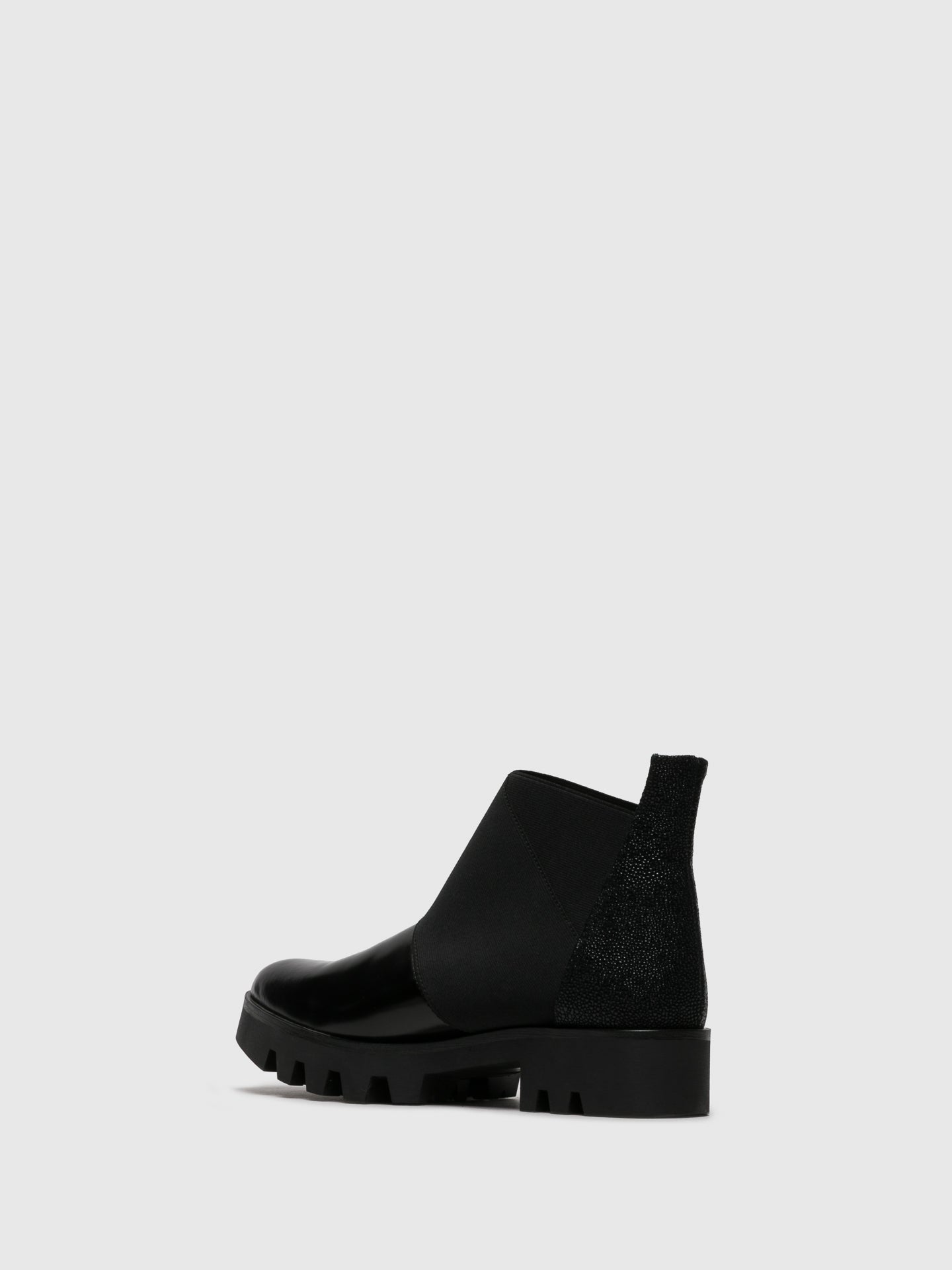 Parodi Passion Black Elasticated Ankle Boots