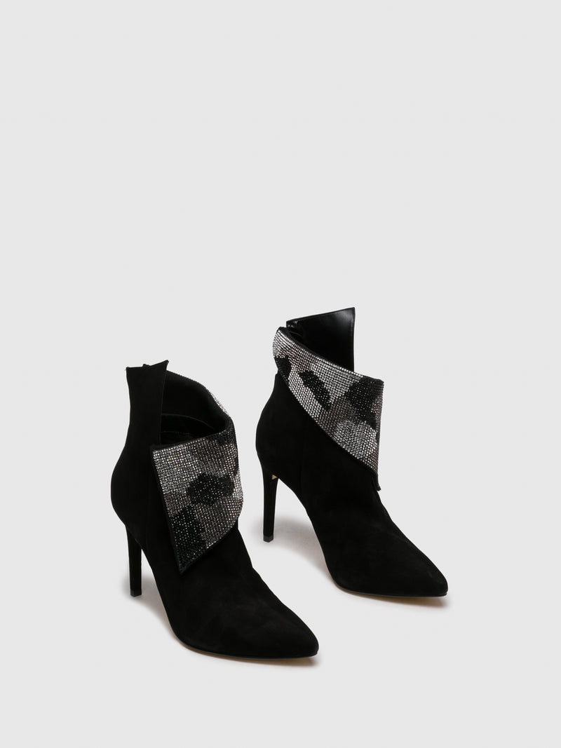 Parodi Passion Black Stiletto Ankle Boots