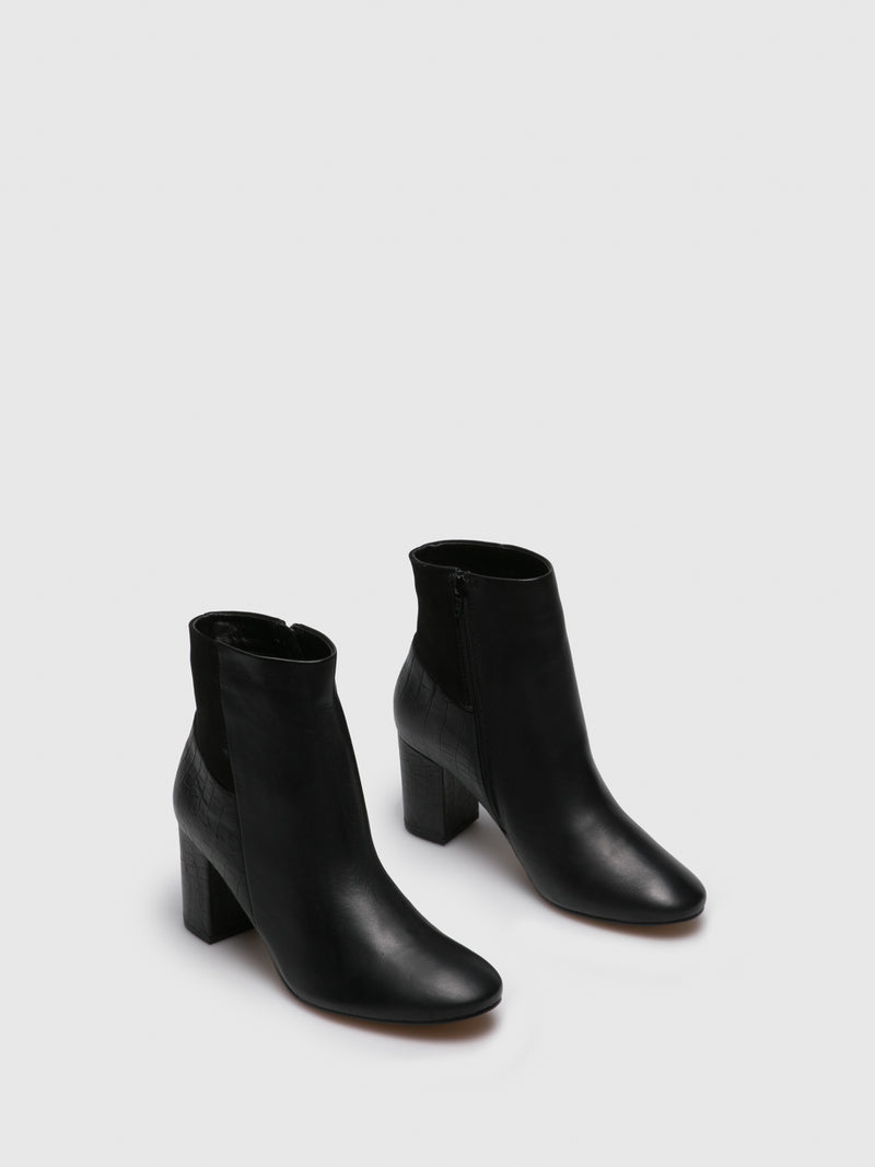 Parodi Passion Black Zip Up Ankle Boots