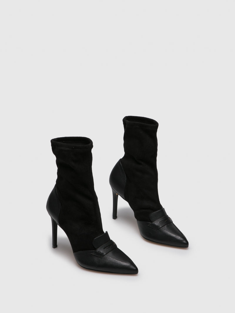 Parodi Passion Black Pointed Toe Boots