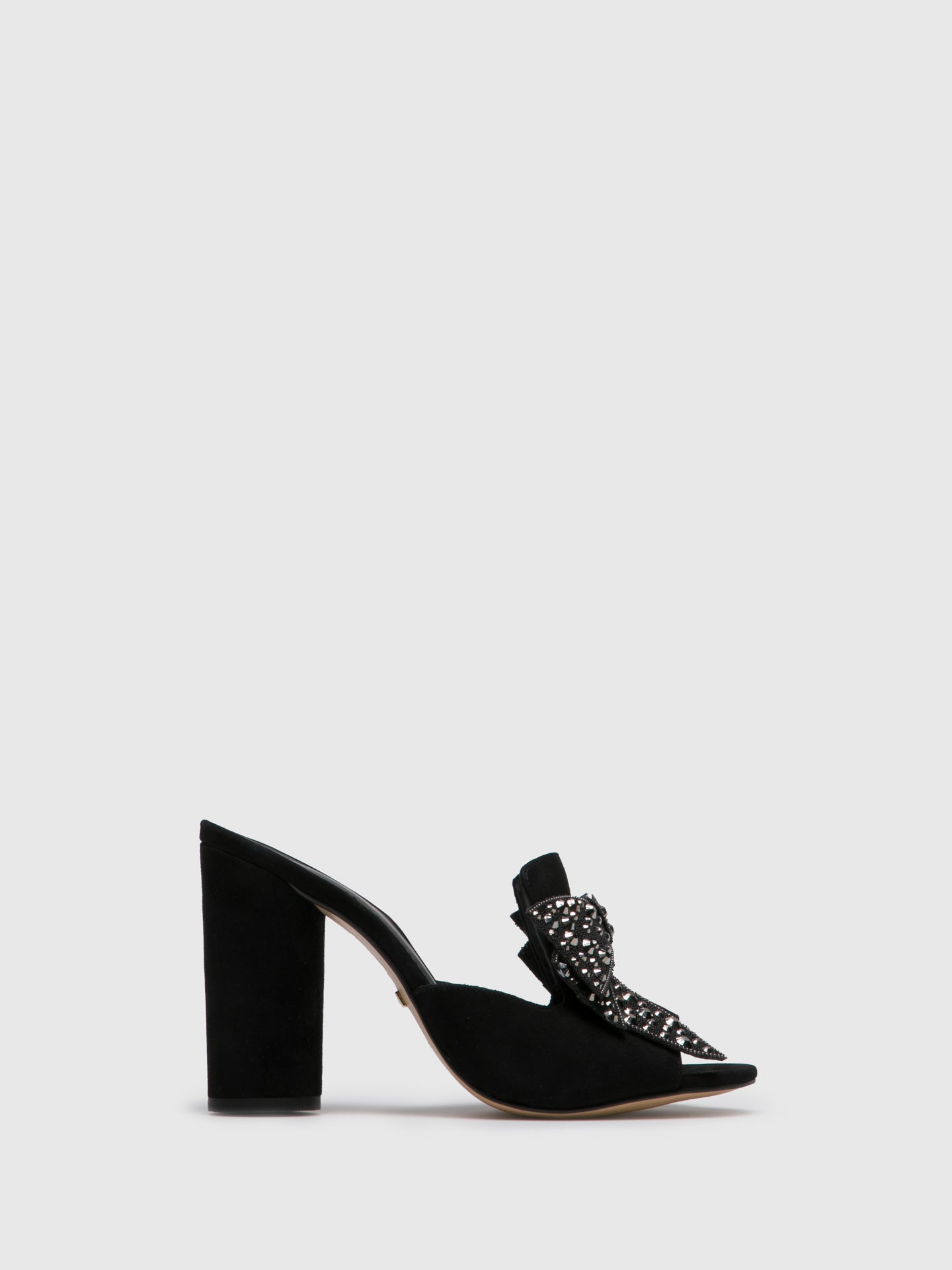 Parodi Passion Black Appliqués Mules