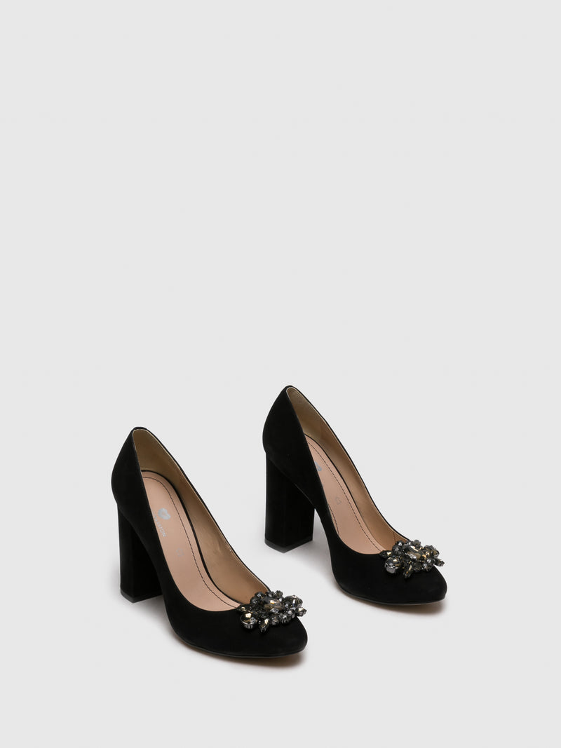 Parodi Passion Black Round Toe Pumps