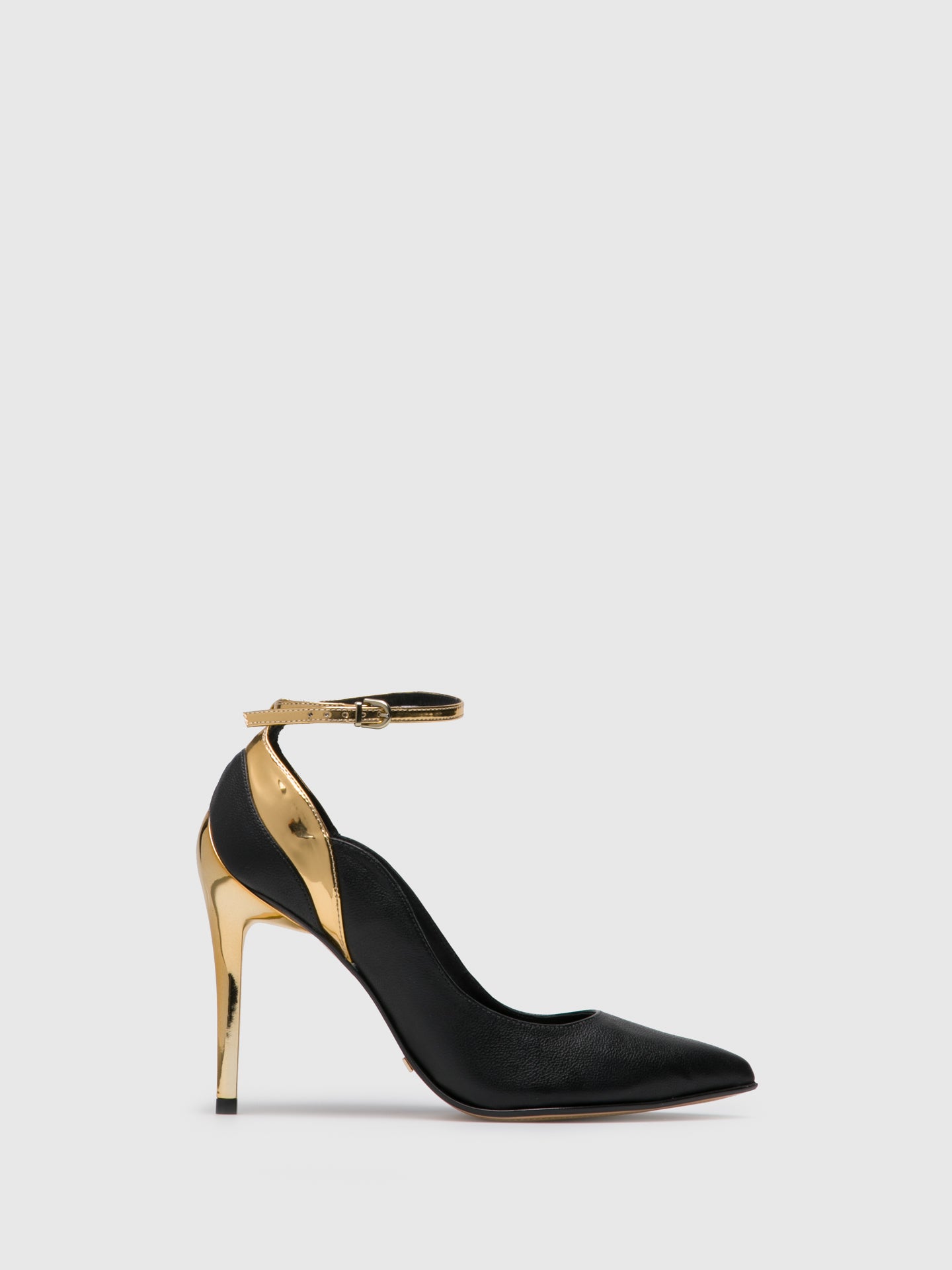 Parodi Passion Black Ankle Strap Pumps