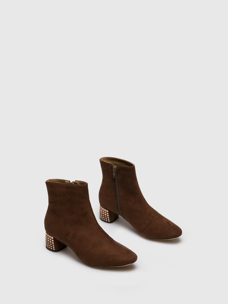 Parodi Passion Camel Zip Up Ankle Boots