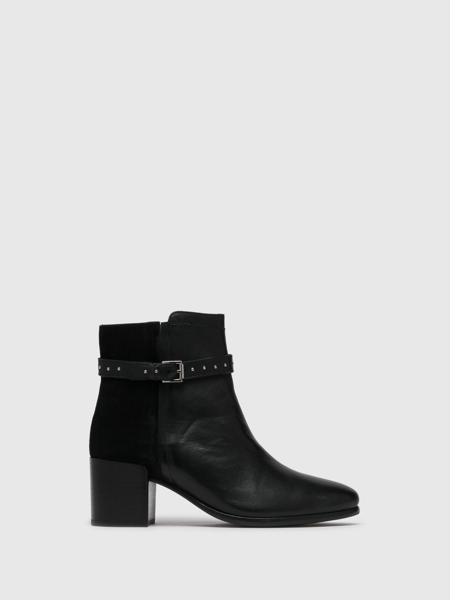 Parodi Sunshine Black Zip Up Ankle Boots