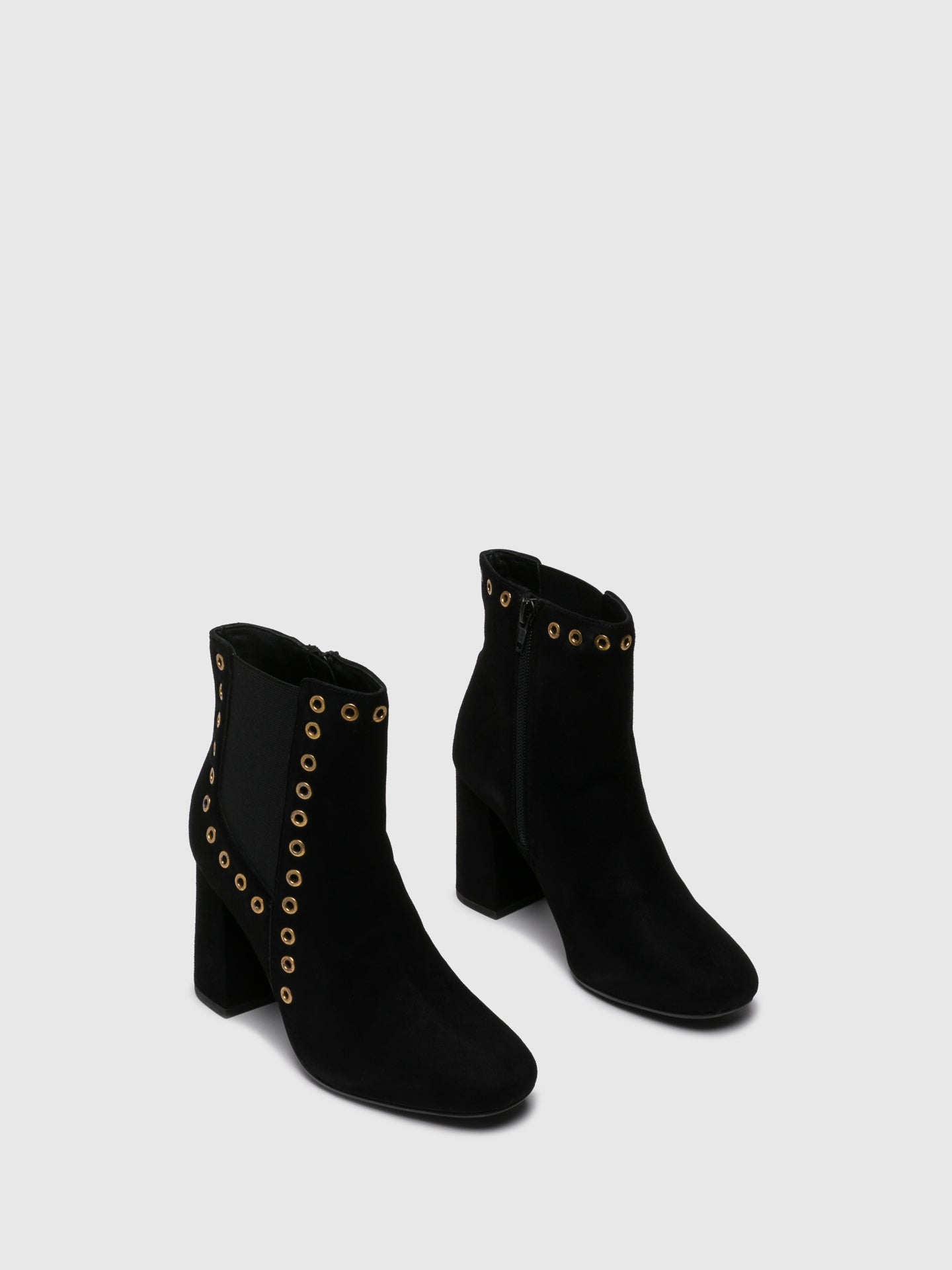 Parodi Sunshine Black Zip Up Ankle Boots