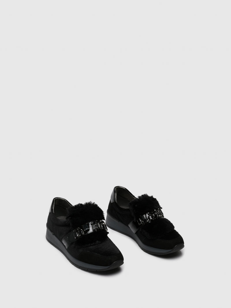 Parodi Sunshine Black Appliqués Trainers