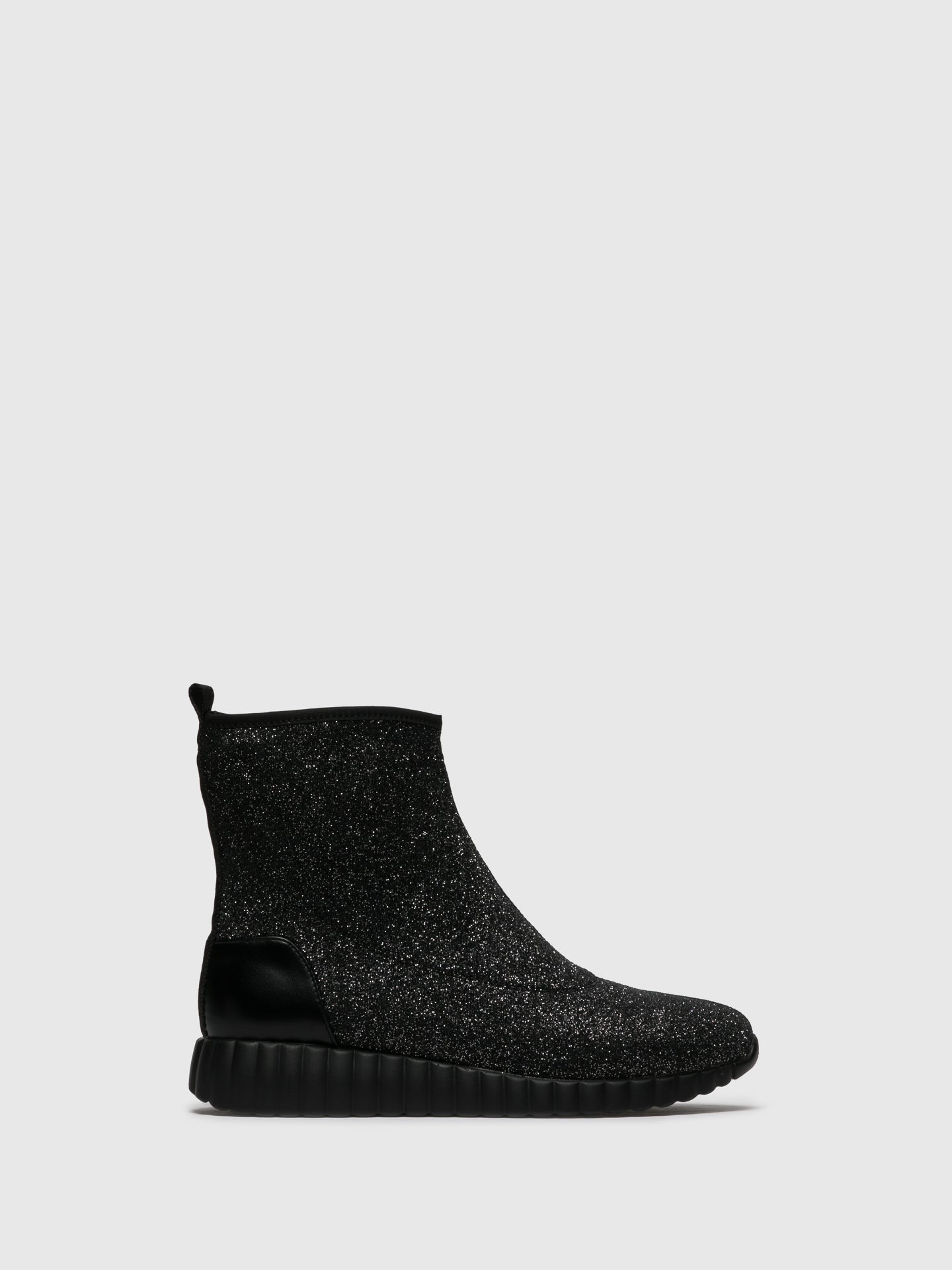 Parodi Sunshine Silver Black Hi-Top Trainers