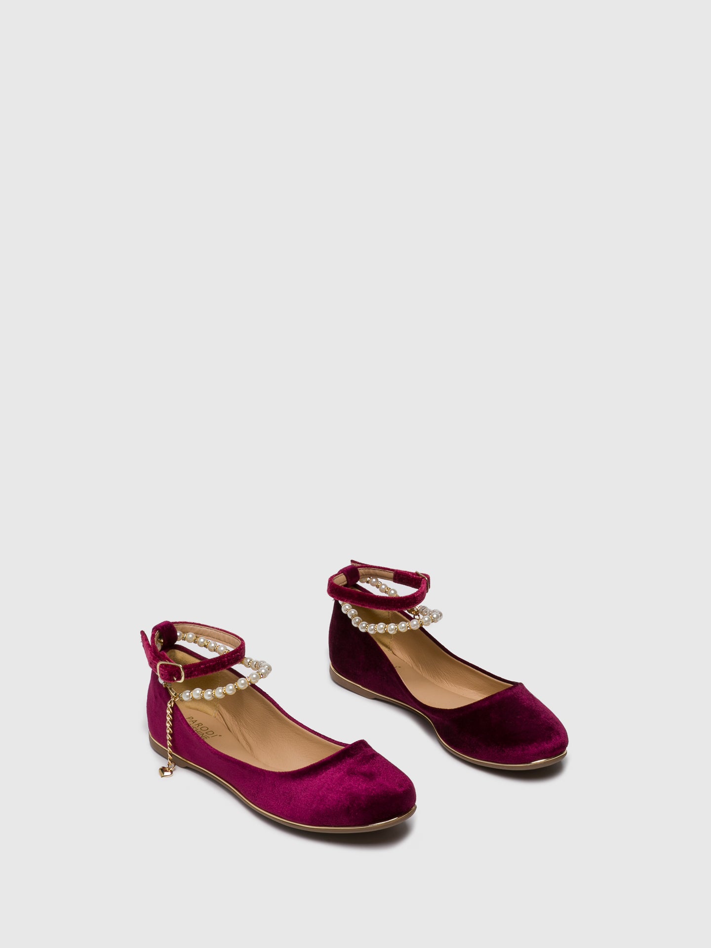 Parodi Sunshine DarkRed Buckle Ballerinas