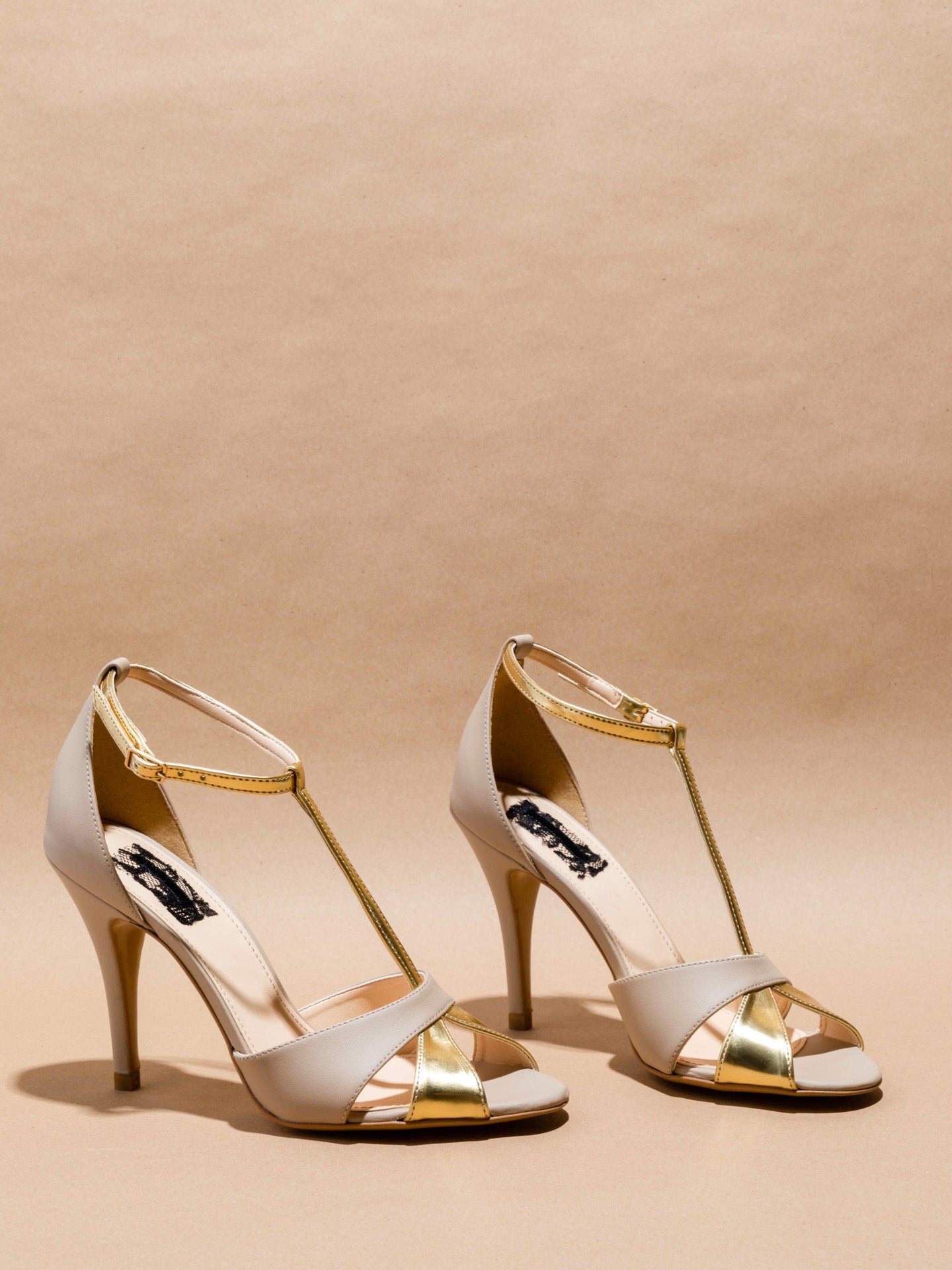 Patricia Correia Beige Ankle Strap Sandals