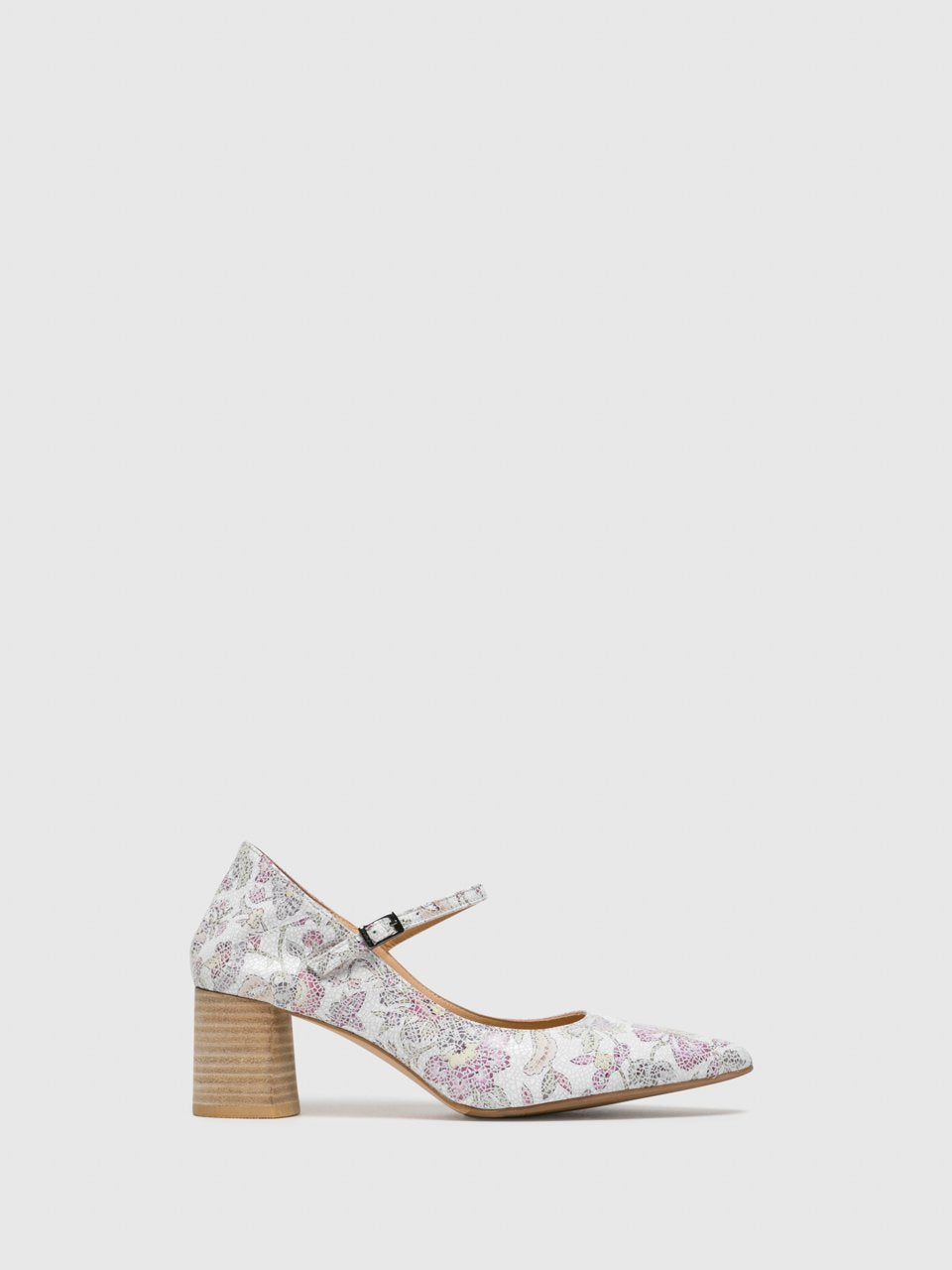 Perlato Multicolor Block Heel Shoes