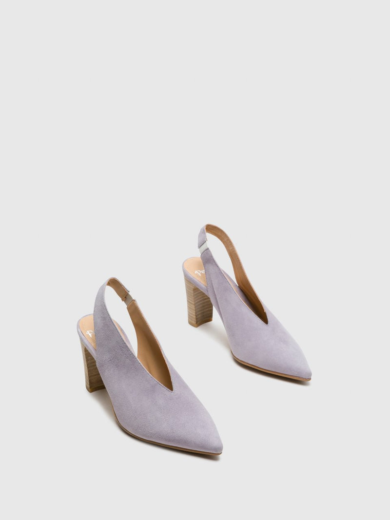 Perlato Purple Sling-Back Pumps Shoes