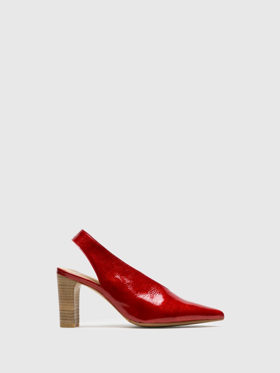 Perlato Red Sling-Back Pumps Shoes