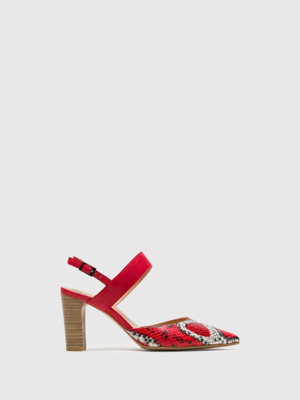 Perlato Red Sling-Back Pumps Shoes