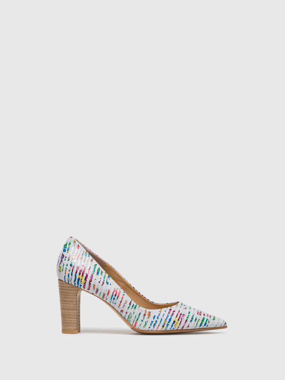 Perlato Multicolor Chunky Heel Shoes