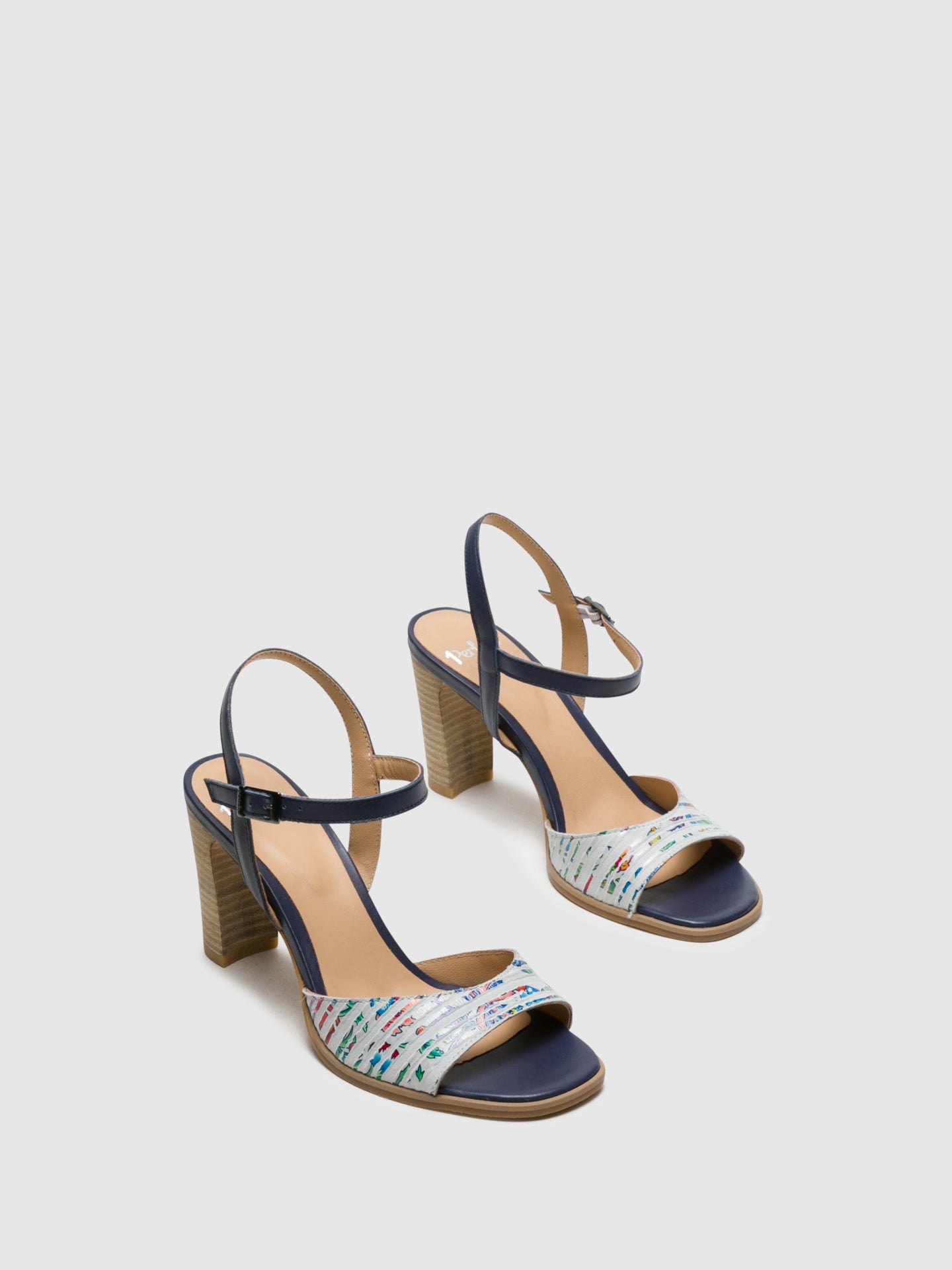 Perlato Blue Buckle Sandals