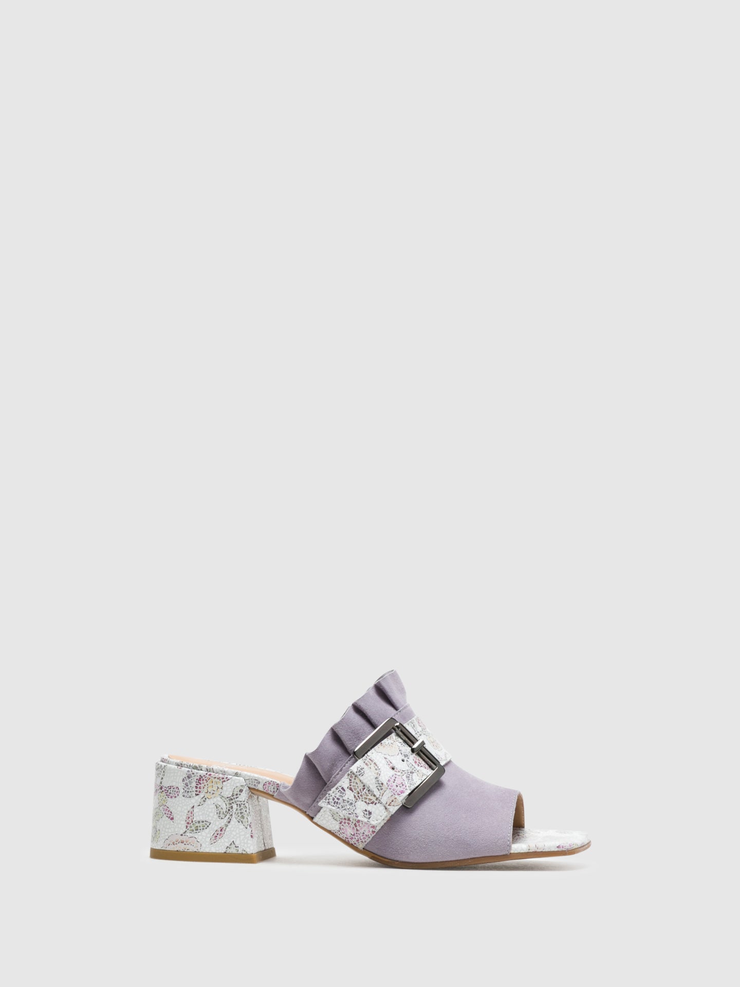 Perlato Multicolor Open Toe Mules