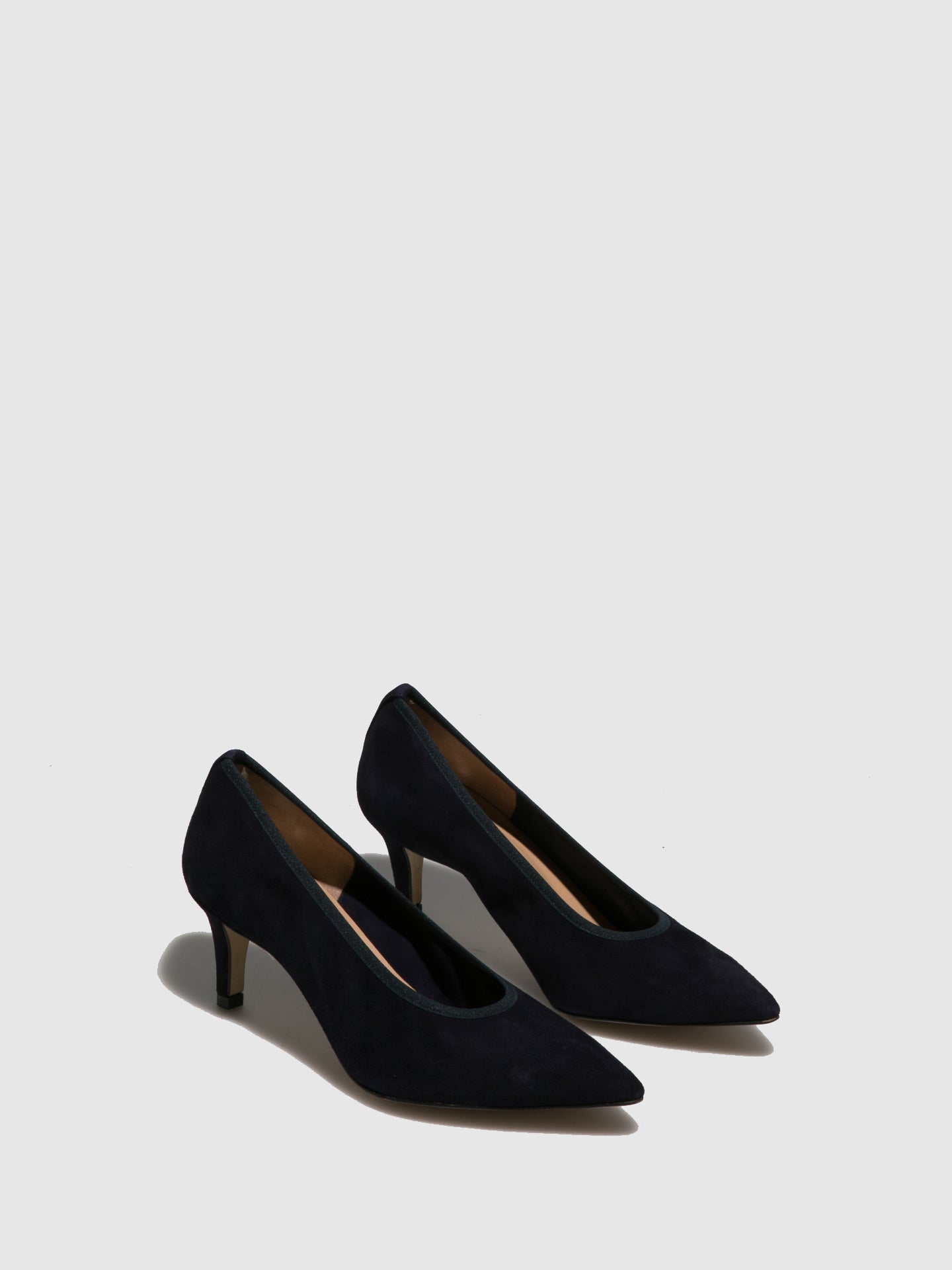 Perlato Blue Pointed Toe Pumps