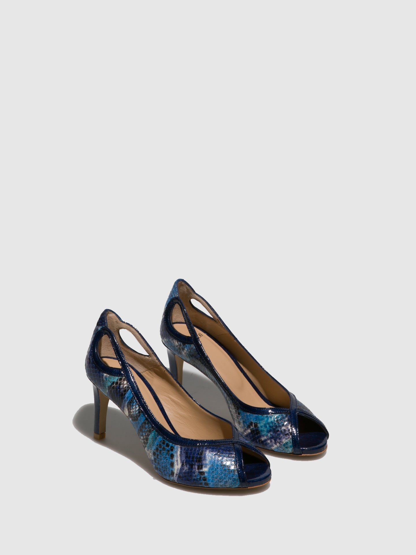 Perlato Blue Open Toe Shoes