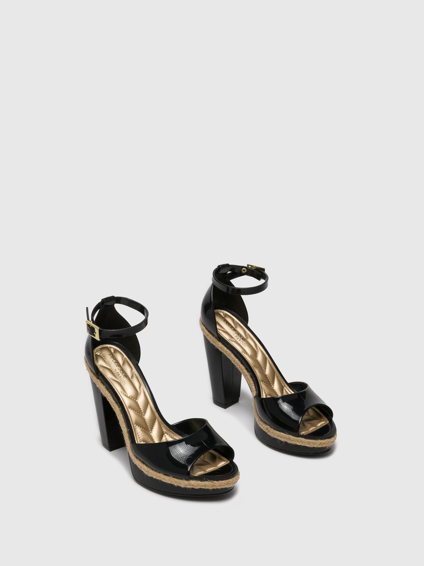 Petite Jolie By Parodi Black Sling-Back Pumps Sandals