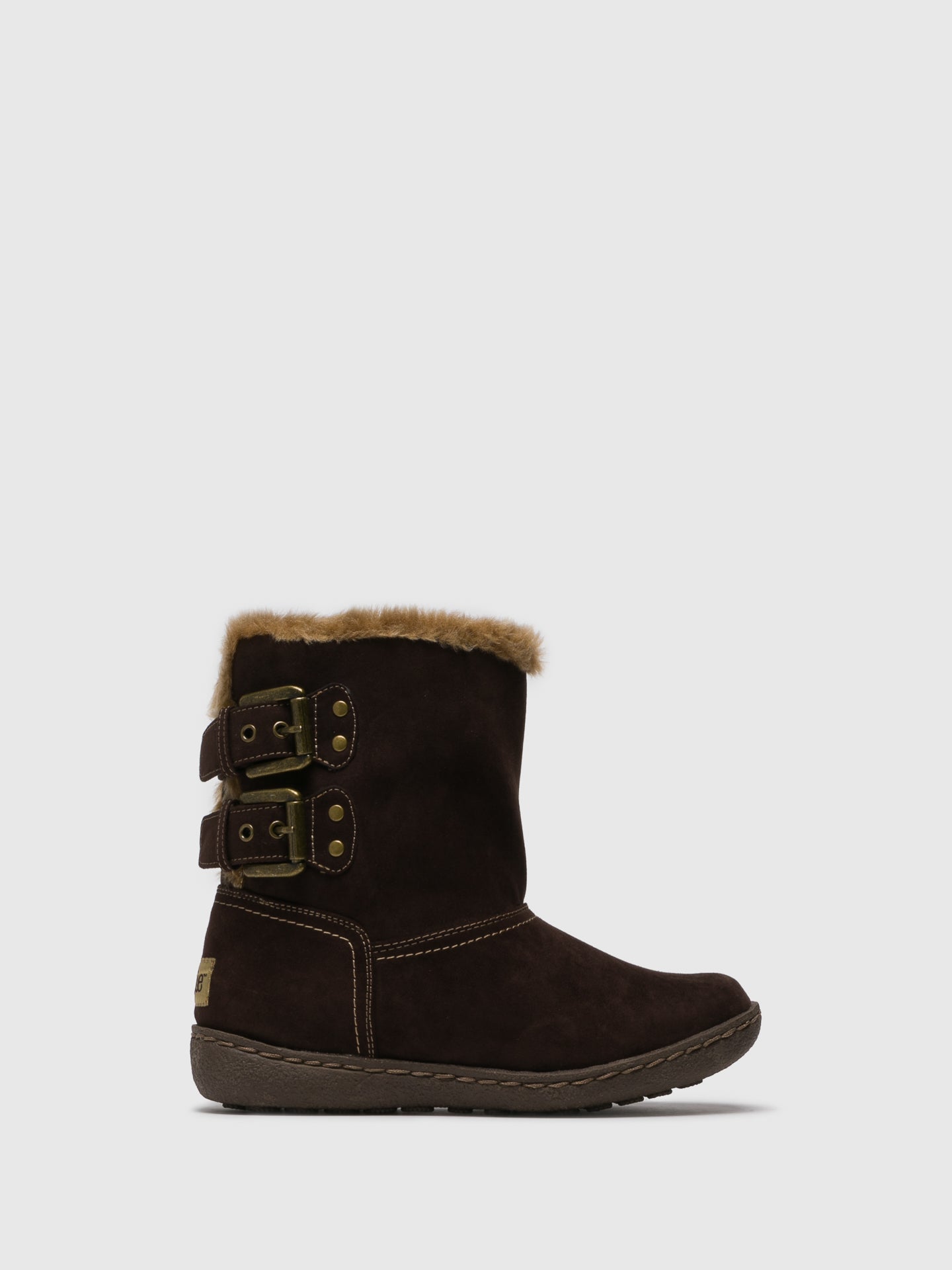 Pixie Chocolate Fleece Ankle Boots