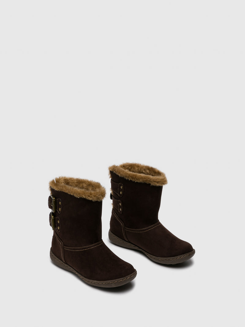 Pixie Chocolate Fleece Ankle Boots