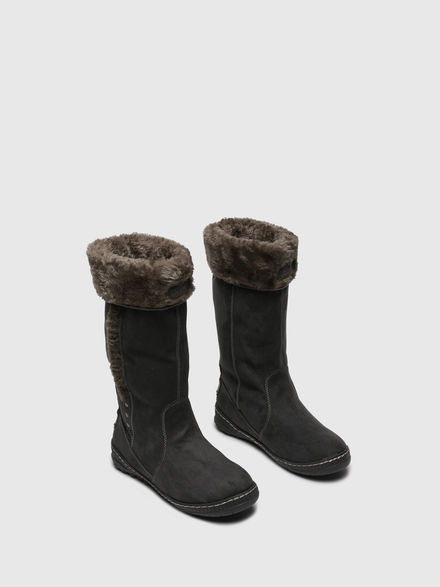 Pixie Gray Fleece Boots