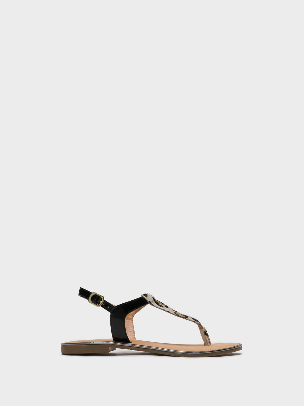 Parodi Sunshine Black Buckle Sandals