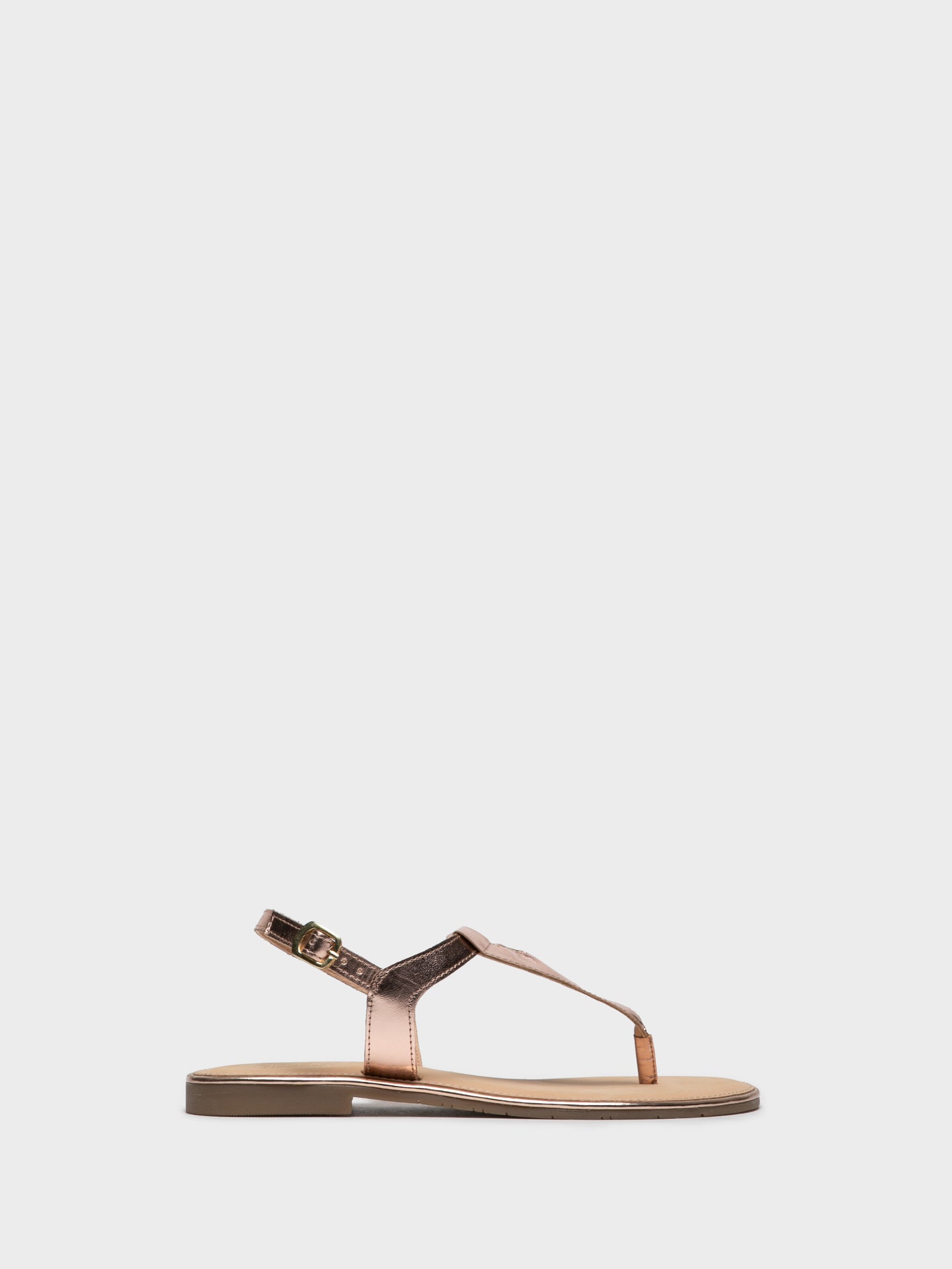 Parodi Sunshine RoseGold Buckle Sandals