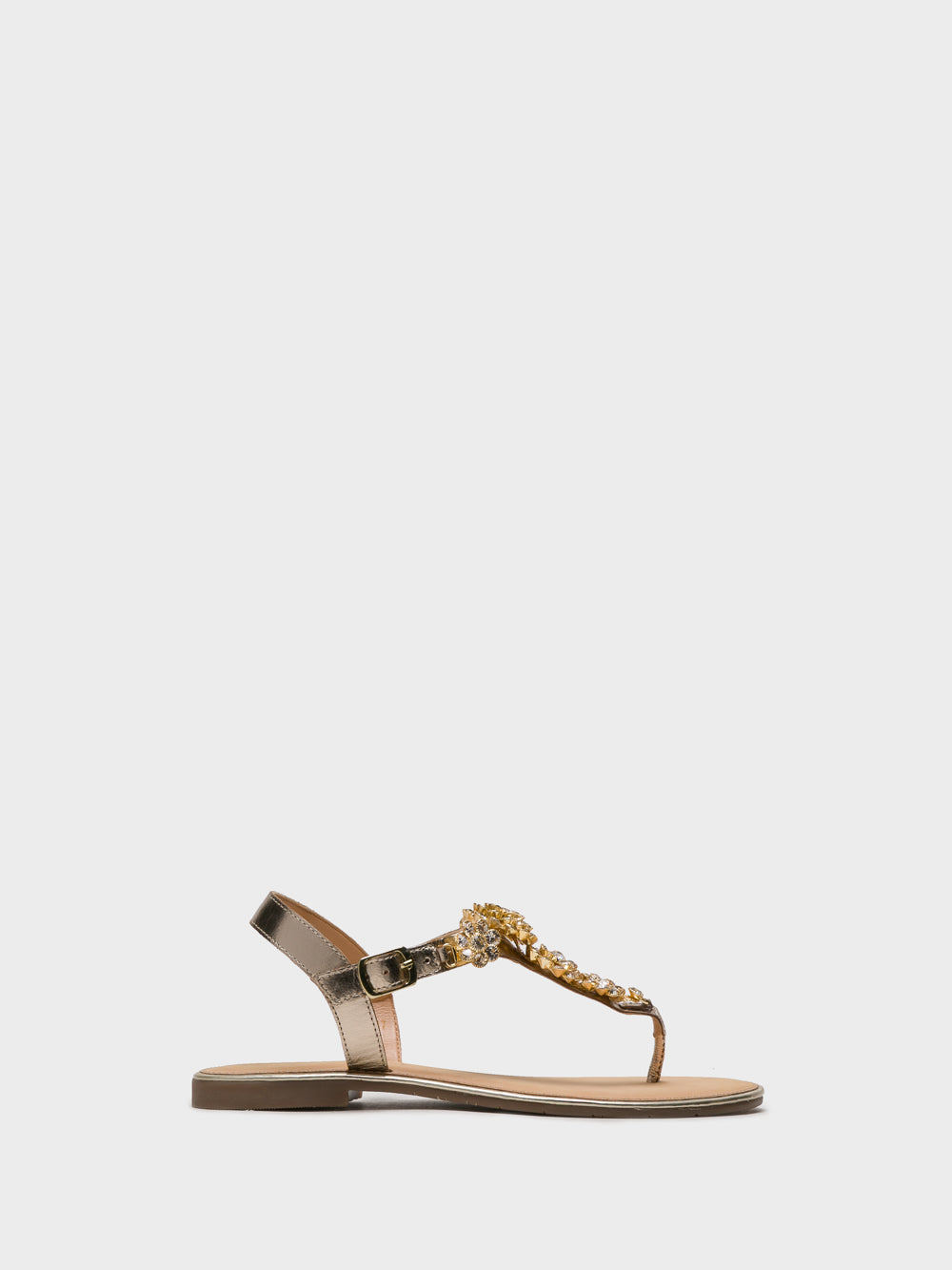 Parodi Sunshine Gold Ankle Strap Sandals