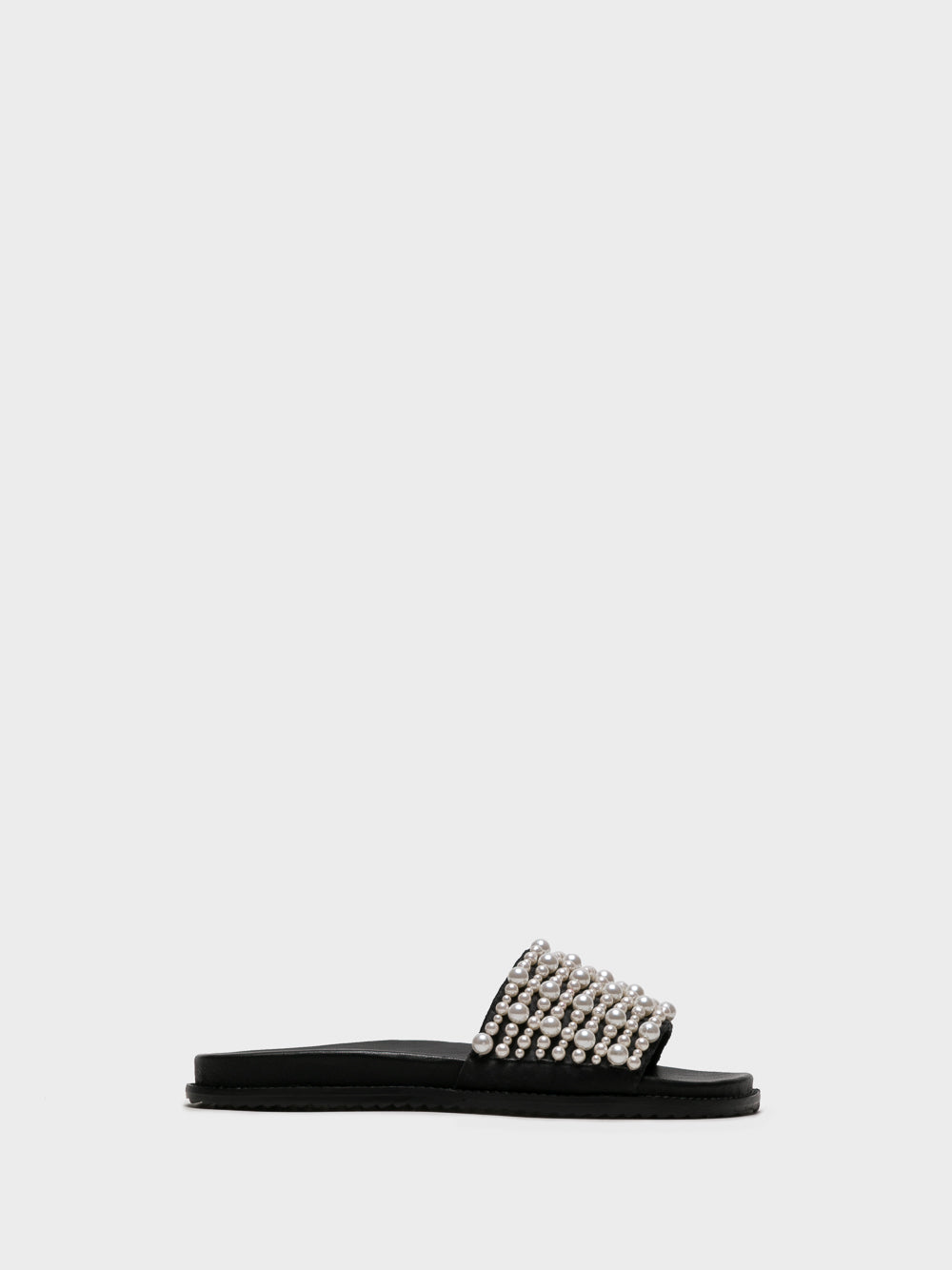 Parodi Sunshine Black Open Toe Mules