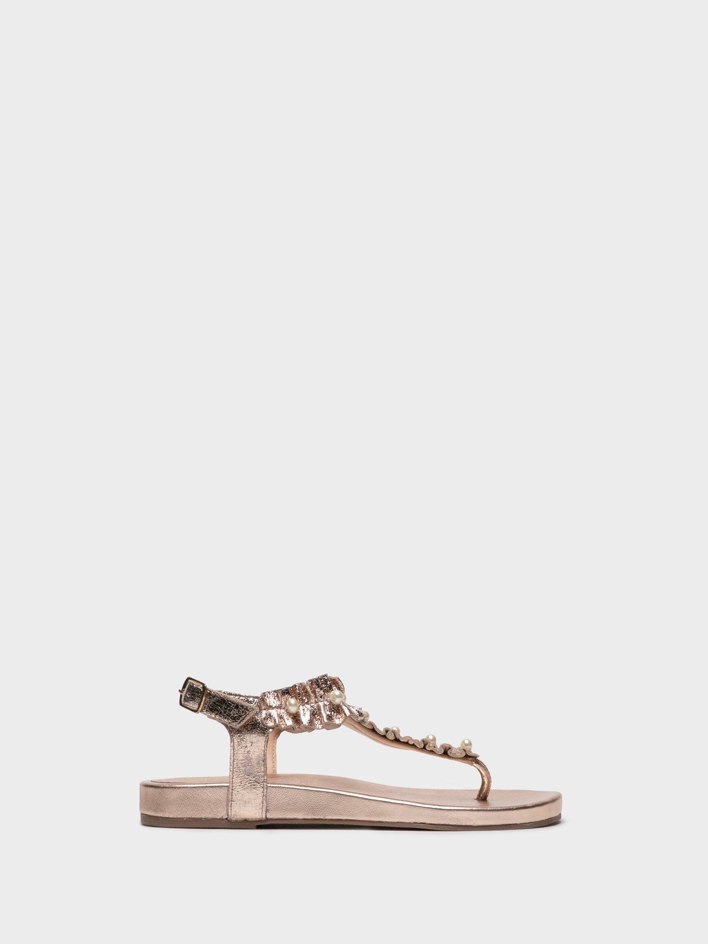 Parodi Sunshine RoseGold Sling-Back Sandals