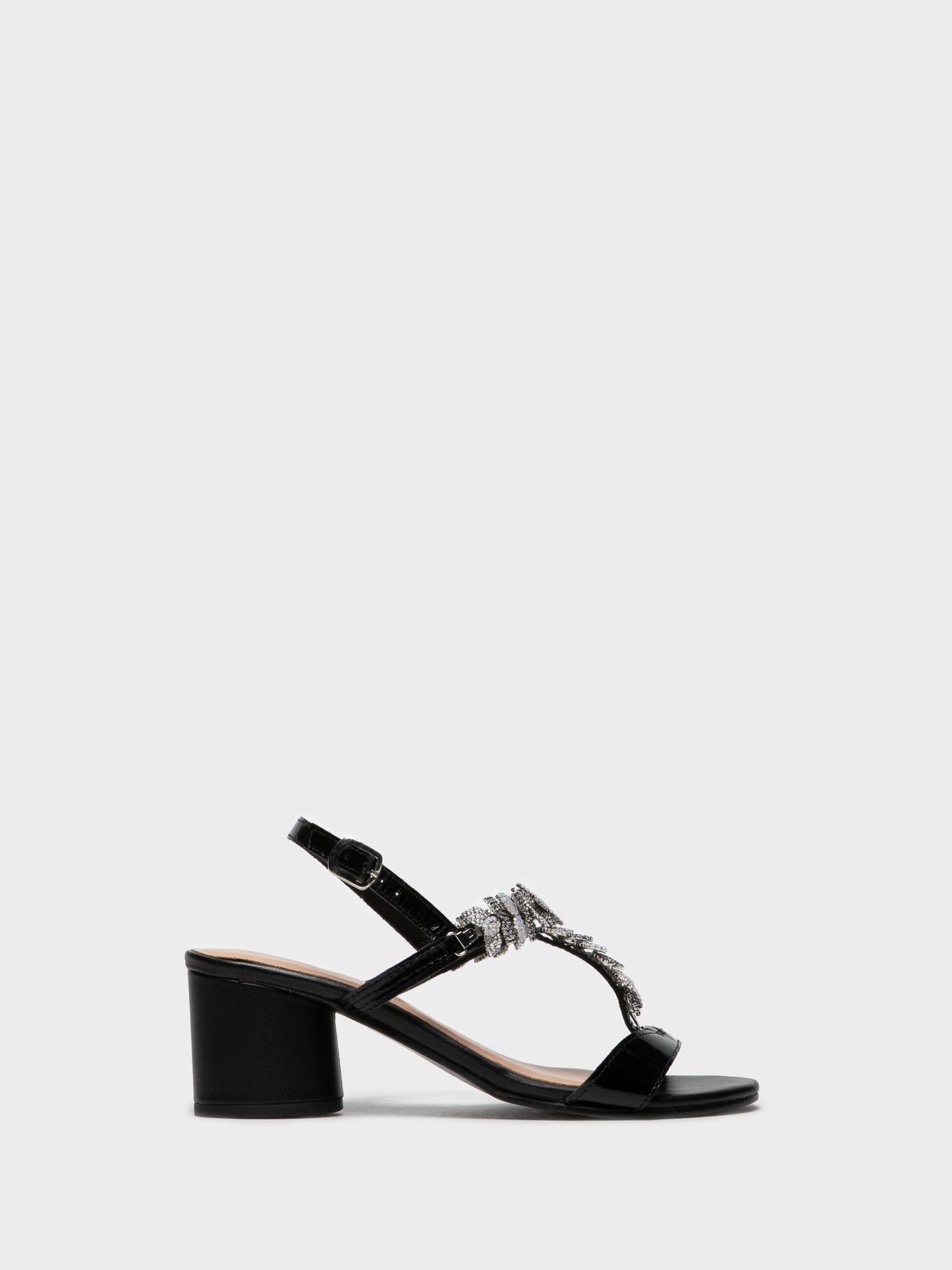 Parodi Sunshine Black Appliqués Sandals