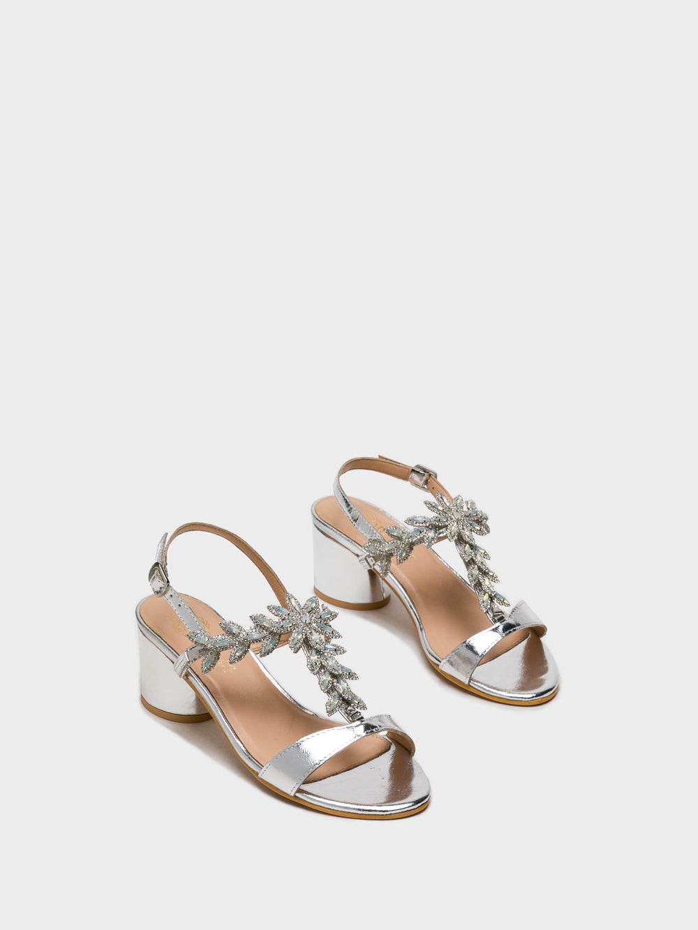 Parodi Sunshine Silver Appliqués Sandals