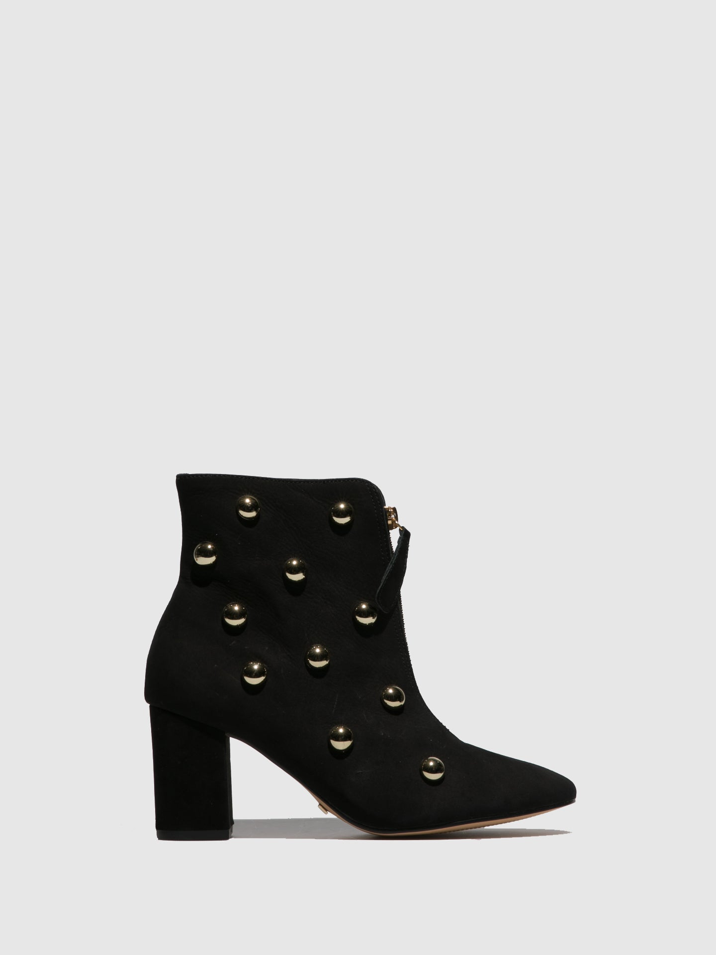 Parodi Passion Black Round Toe Ankle Boots