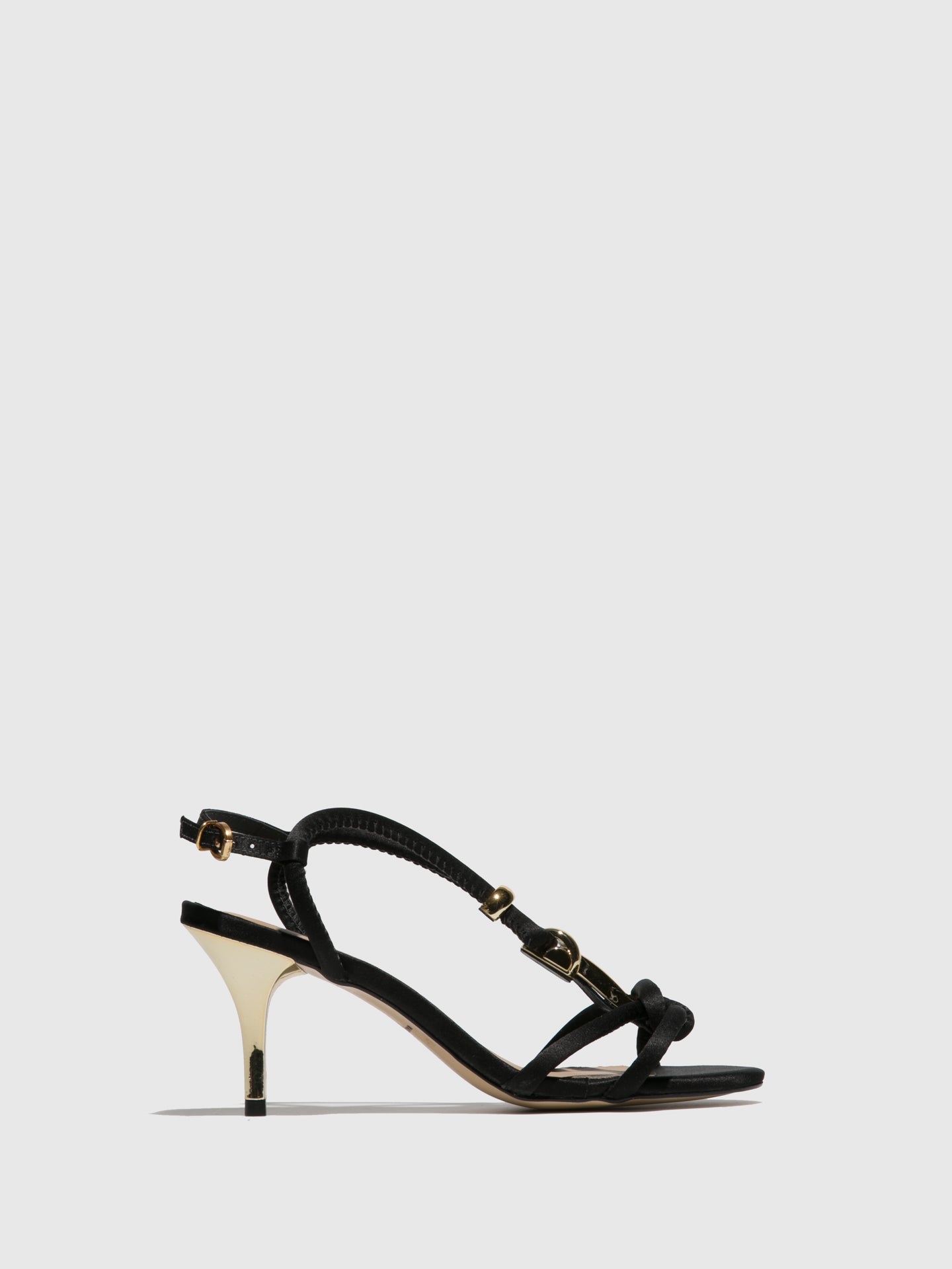 Parodi Passion Black T-Strap Sandals