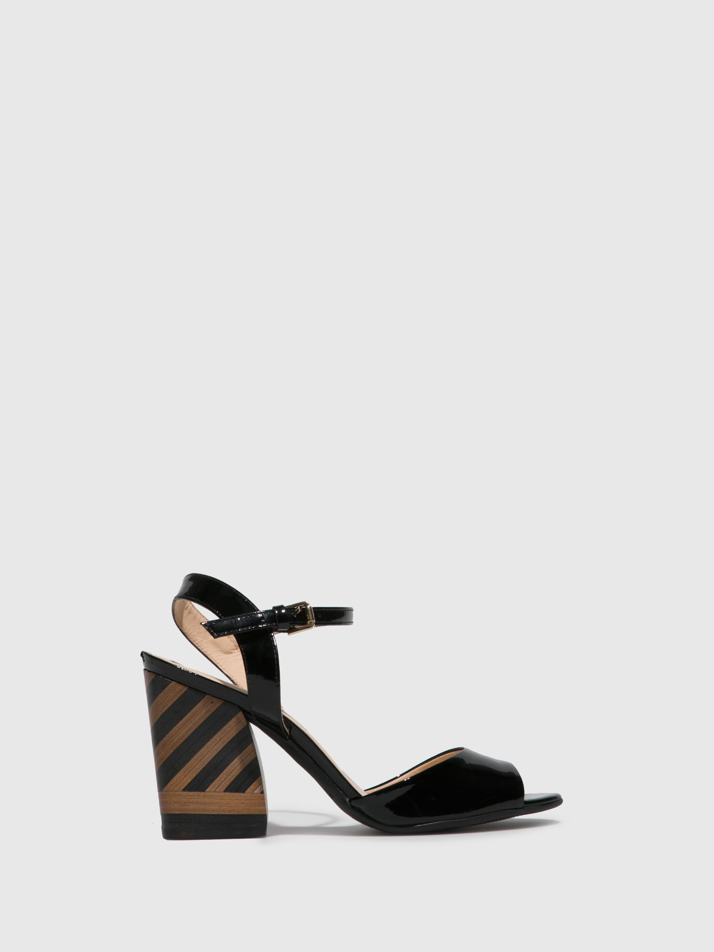 Parodi Passion Black Buckle Sandals