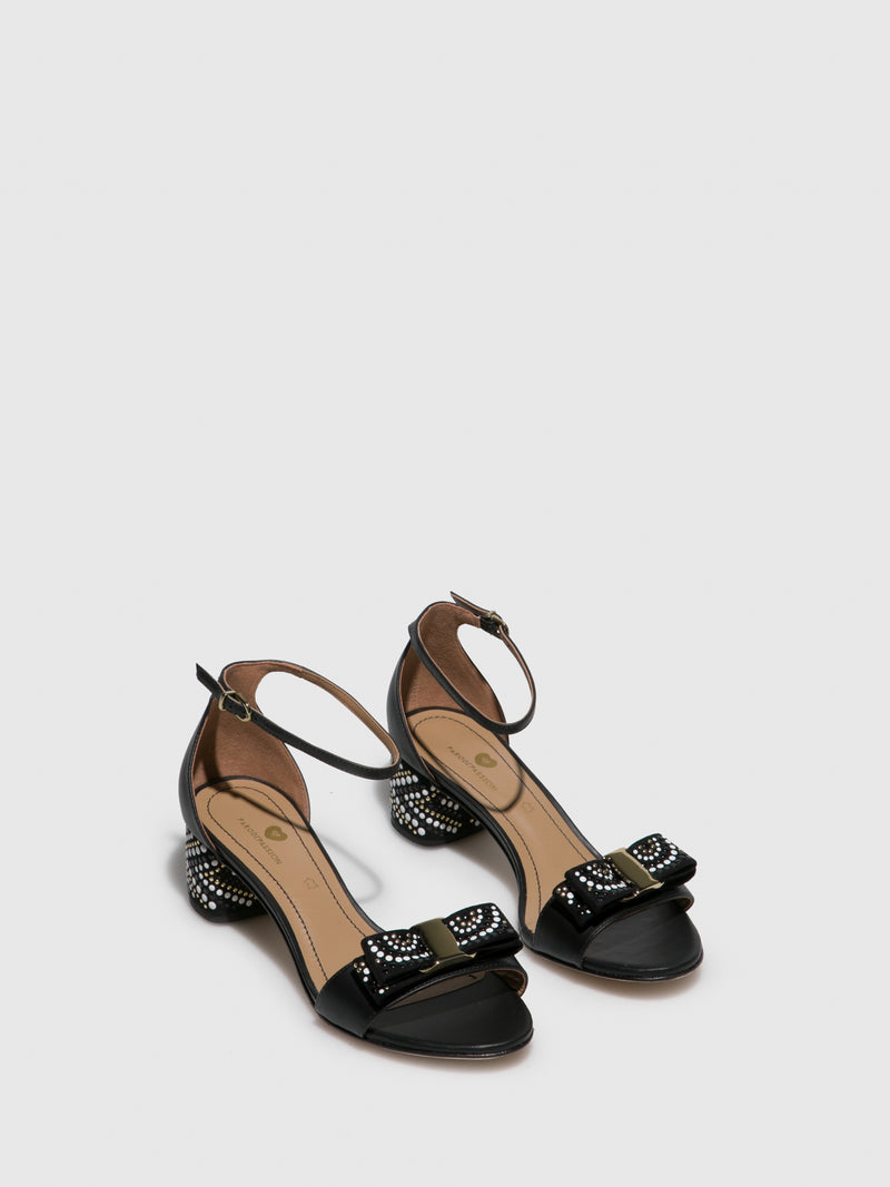 Parodi Passion Black Ankle Strap Sandals