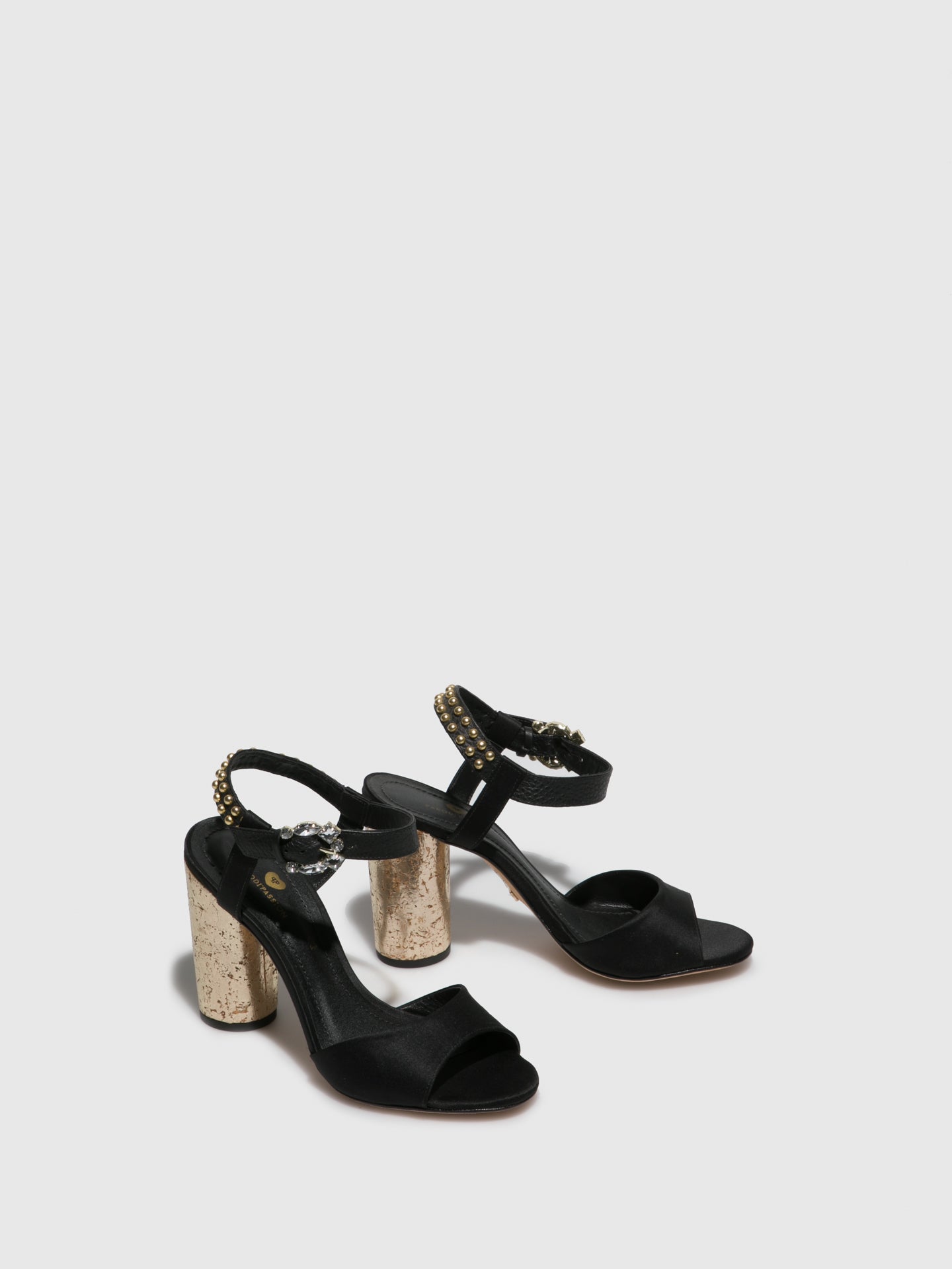 Parodi Passion Black Buckle Sandals