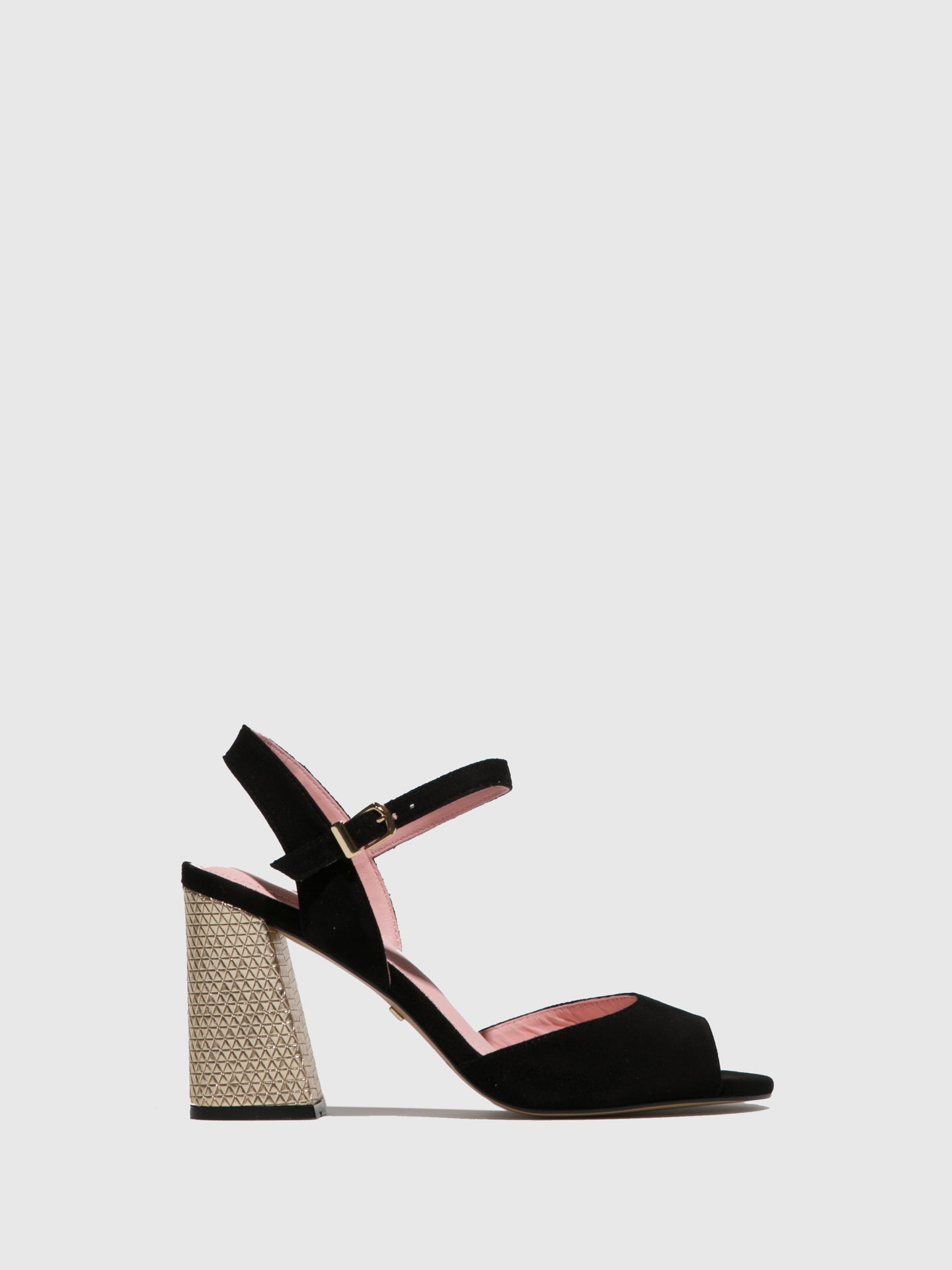 Parodi Passion Black Chunky Heel Sandals