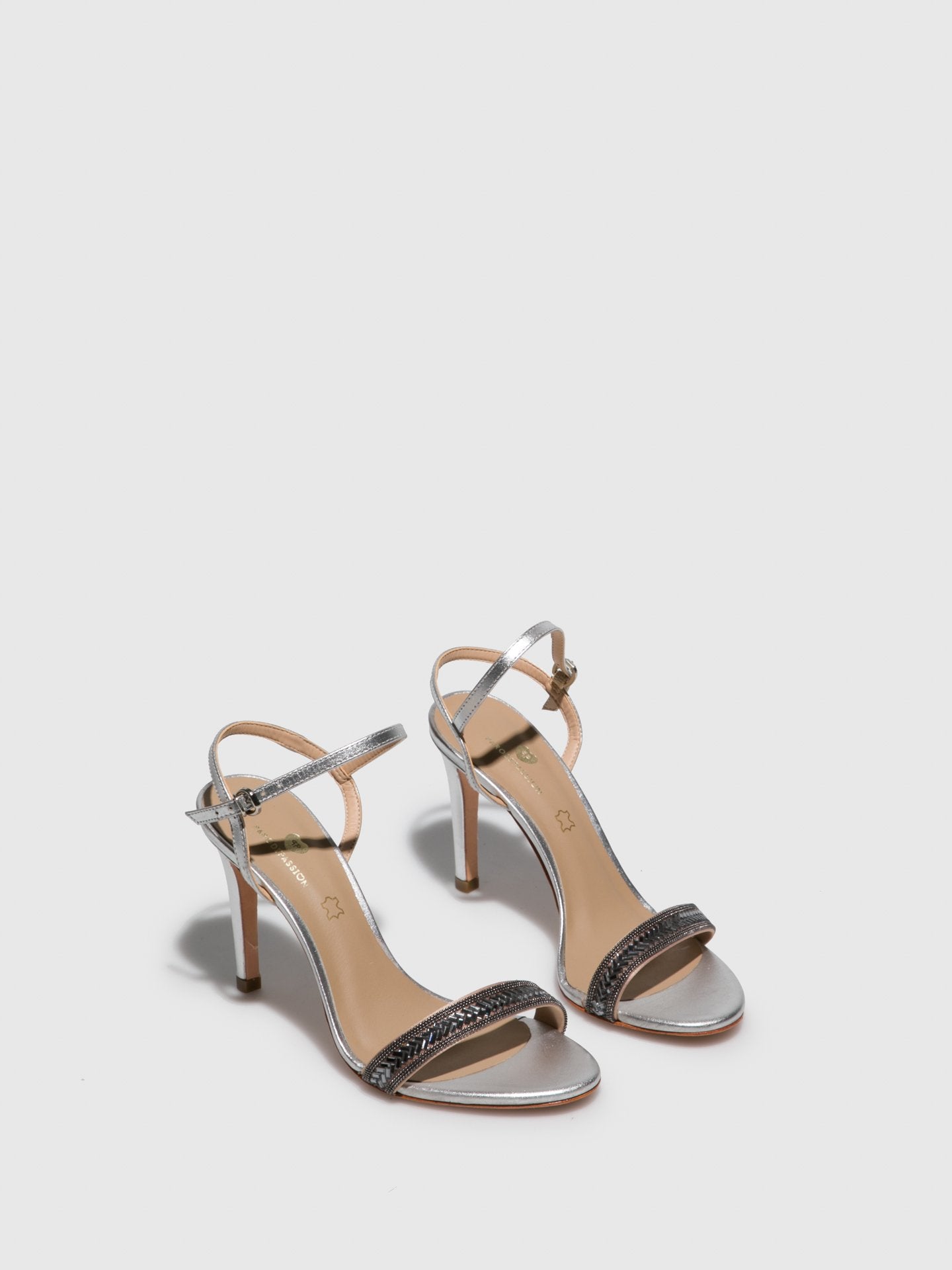 Parodi Passion Silver Ankle Strap Sandals